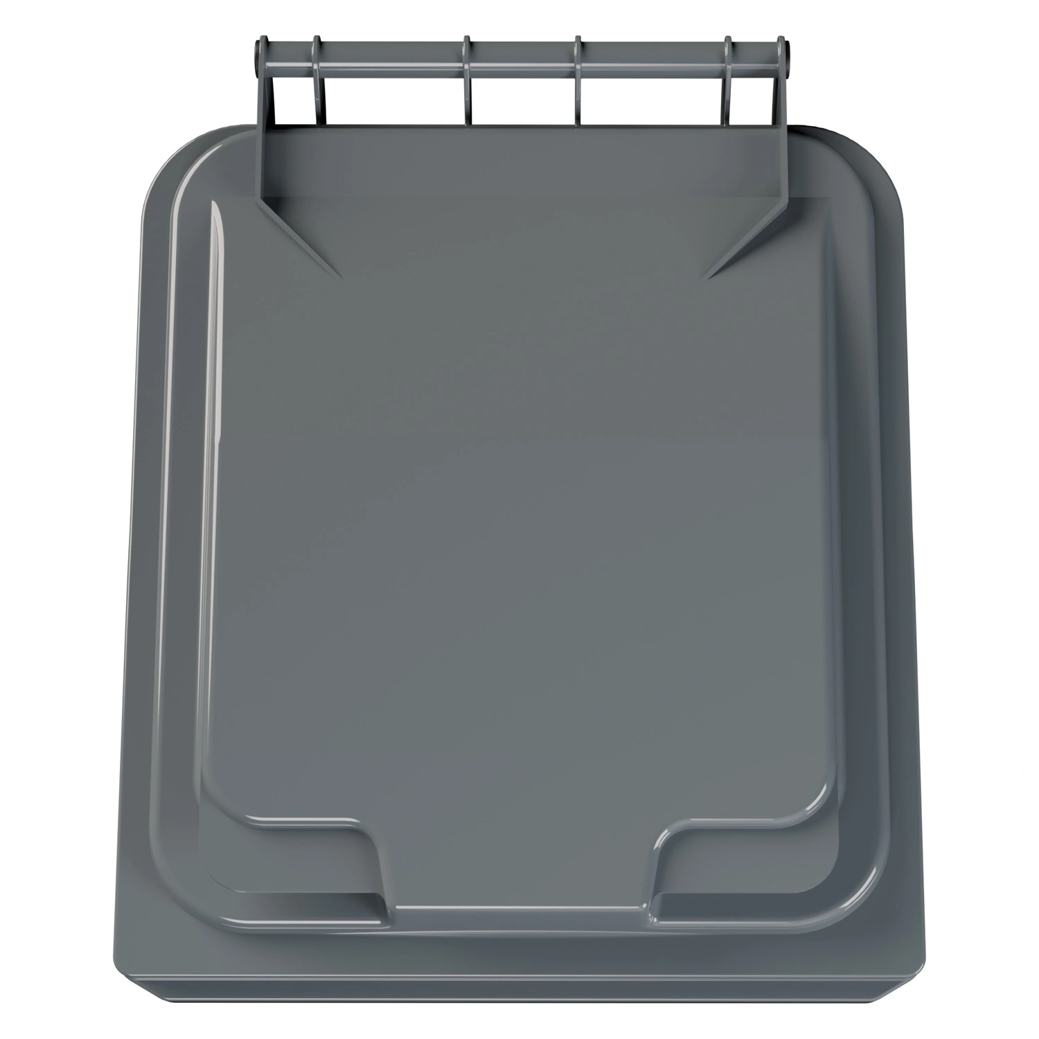 Мусорный контейнер 240 л iPlast серый 2-х колёсный (д. 200 мм) с серой крышкой