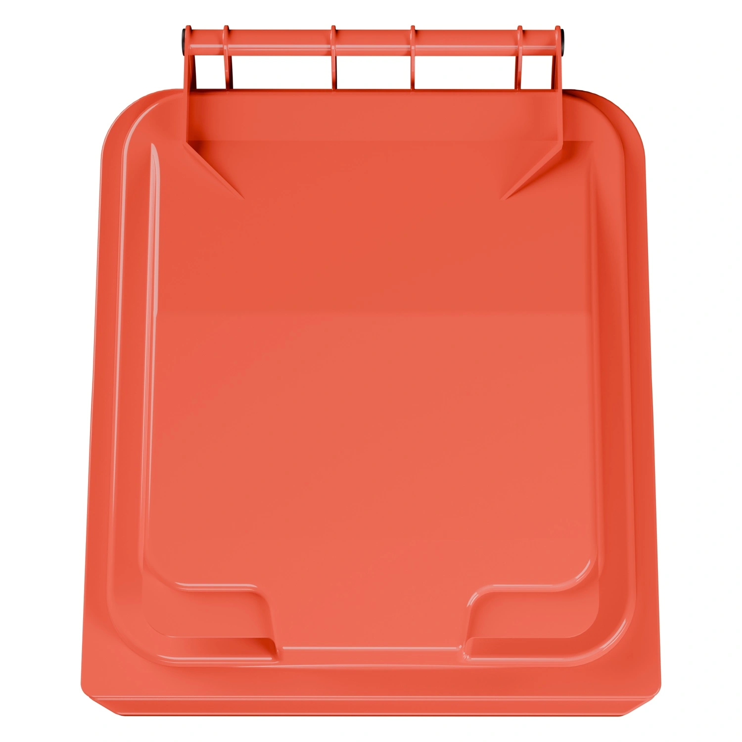 Мусорный контейнер 240 л iPlast красный 2-х колёсный (д. 200 мм) с красной полипропиленовой крышкой