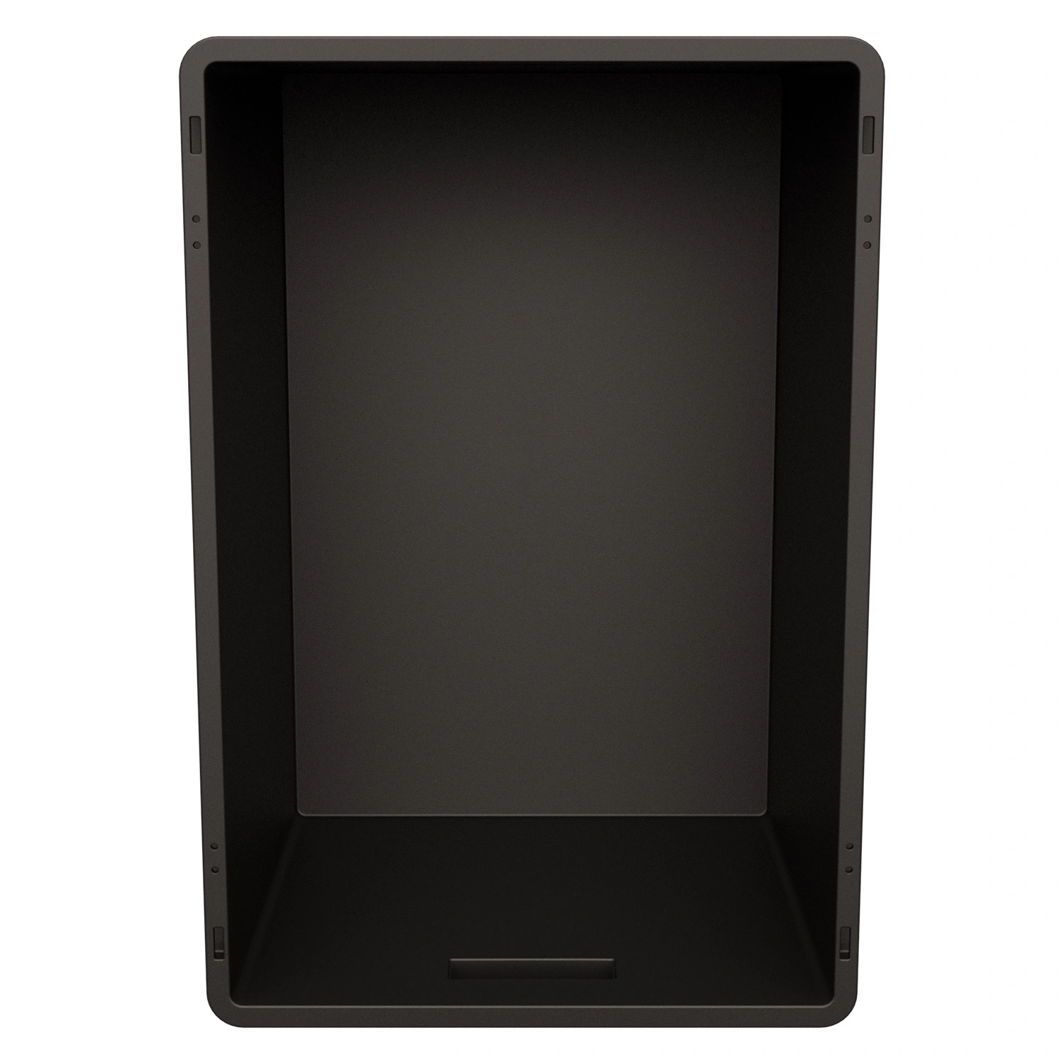 Евроконтейнер ЕС-6432.3 600х400х320 мм iPlast чёрный ЭКО с усиленным дном, открытыми ручками