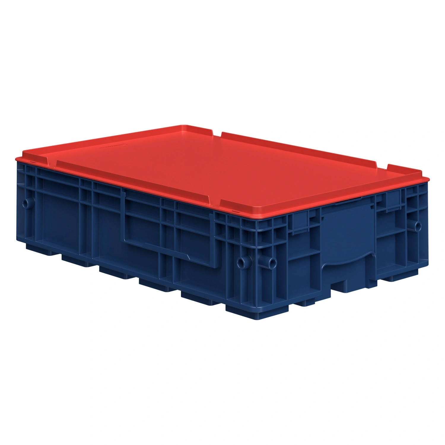Ящик R-KLT 6415 594х396х147,5 мм iPlast синий индиго с усиленным дном Ящик R-KLT 6415 594х396х147,5 мм iPlast синий индиго с усиленным дном