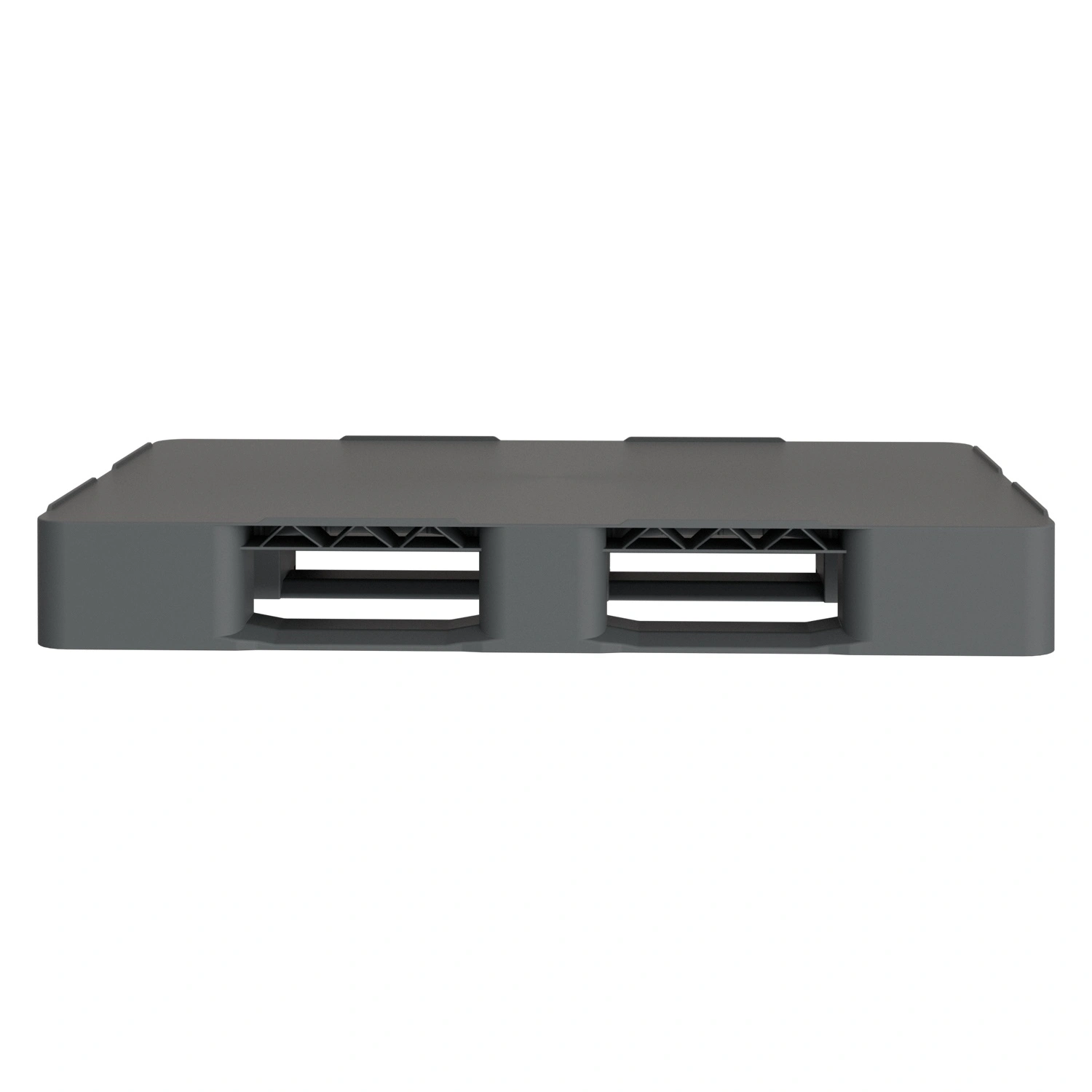 Пластиковый паллет 1200х800х150 мм iPlast серый усиленный сплошной на 3 полозьях с бортиком