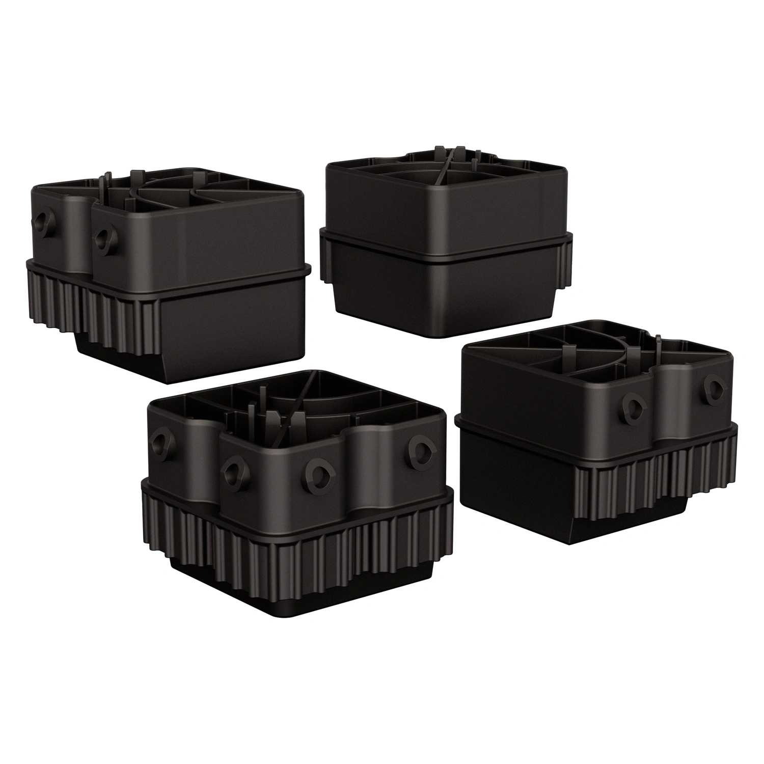 Ножки iPlast чёрные для большого контейнера iBOX 11.603 с увеличенной высотой