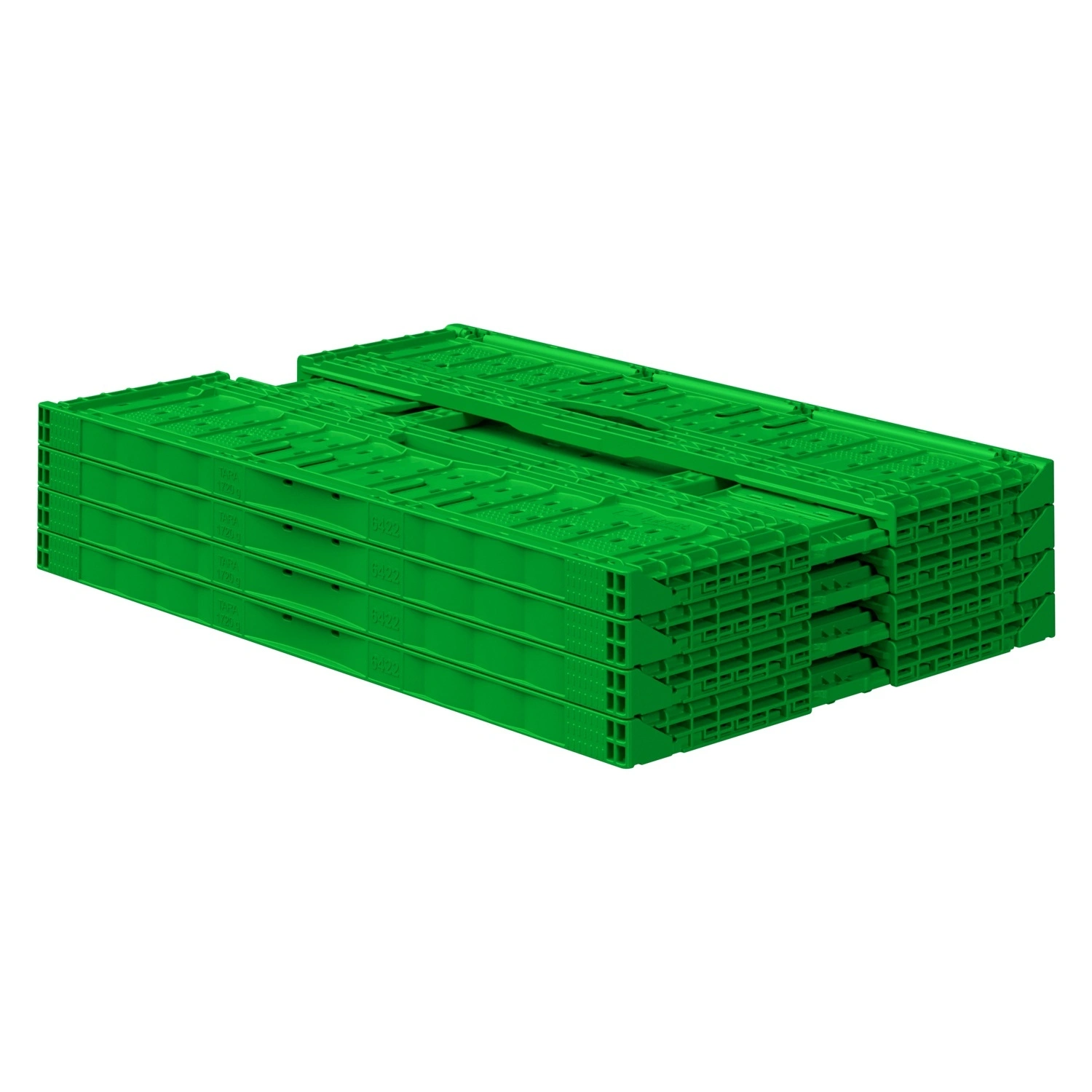 Складной ящик FC-6418 600х400х180 мм iPlast салатовый перфорированный