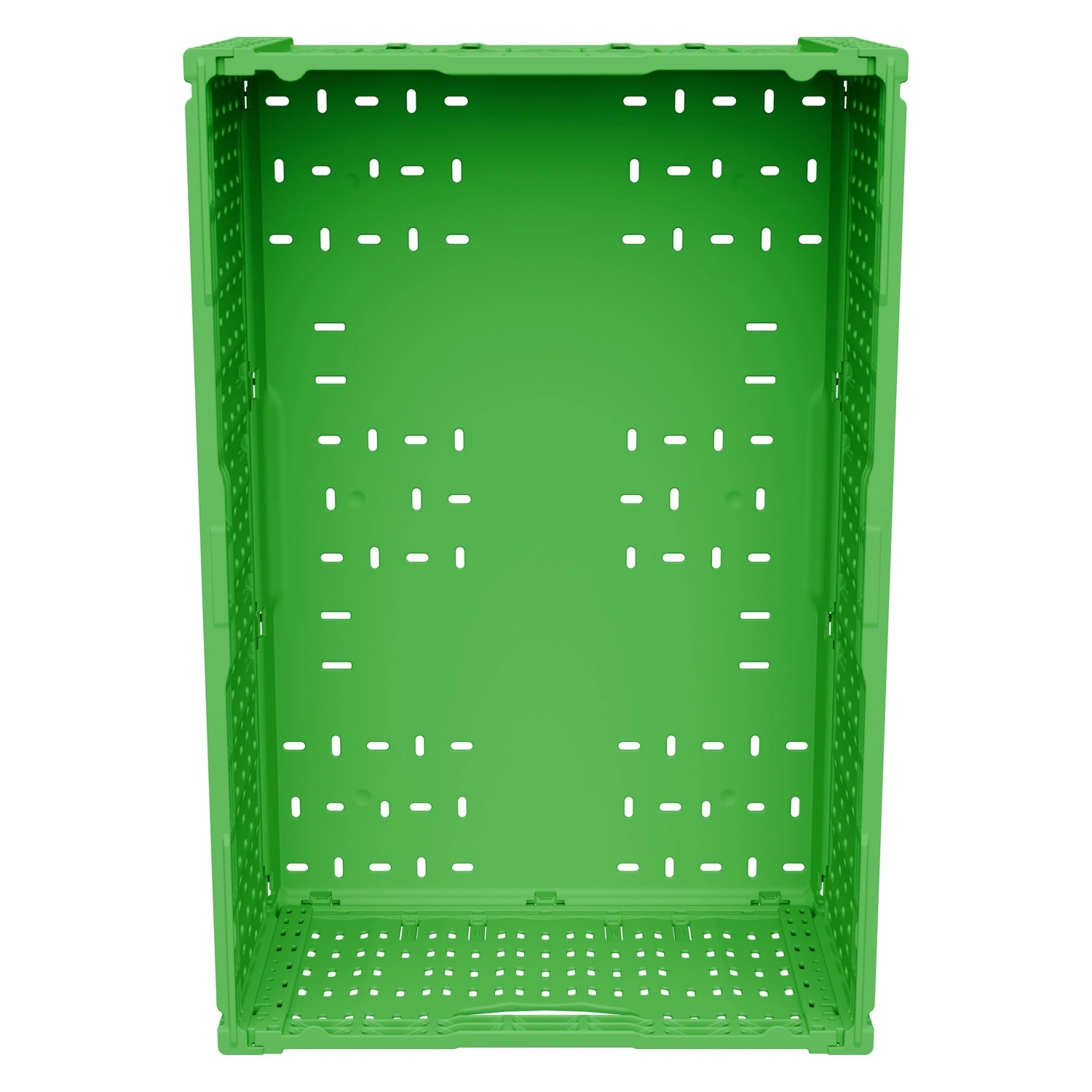 Складной ящик FC-6422 600х400х220 мм iPlast салатовый перфорированный