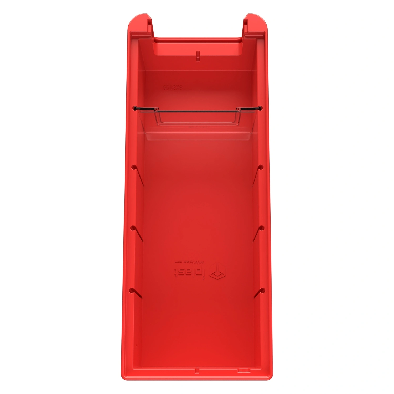 Полочный контейнер SK-3109 300х117х90 мм iPlast красный с 1 поперечной перегородкой