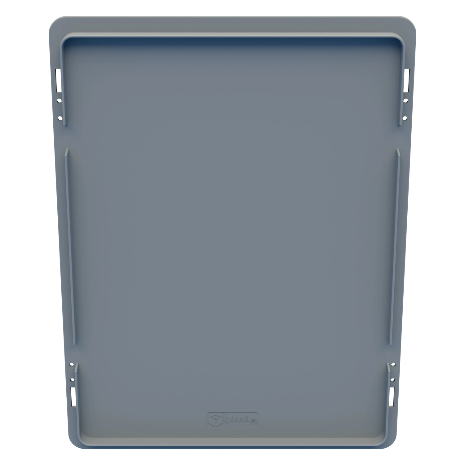 Крышка пластиковая 400х300 мм iPlast светло-серая для ящиков KLT-4315, 4329, 4147,4280 EC-4322