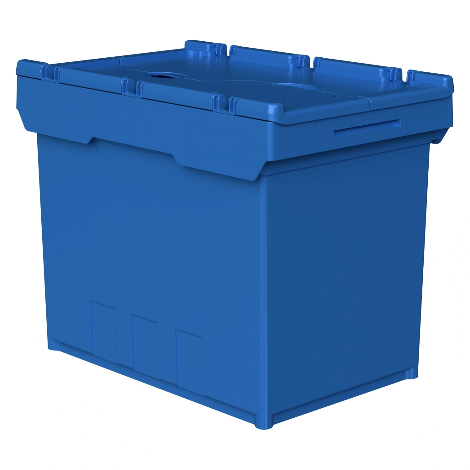 Вкладываемый контейнер INSTORE KVR-6442 600х400х420 мм iPlast голубой с усиленным дном и распашной крышкой