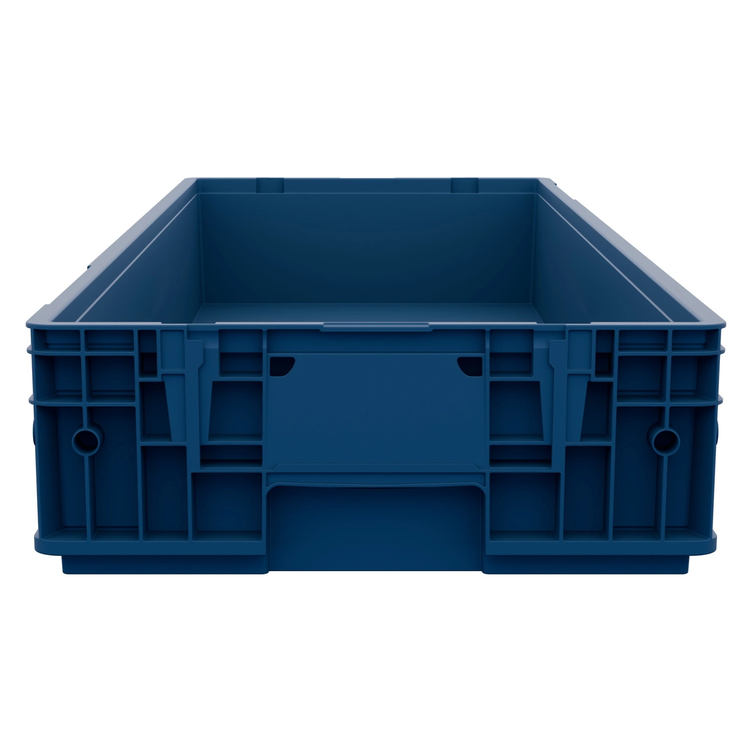 Ящик R-KLT 12415 1194x396x147,5 мм iPlast синий индиго со сплошными стенками и дном