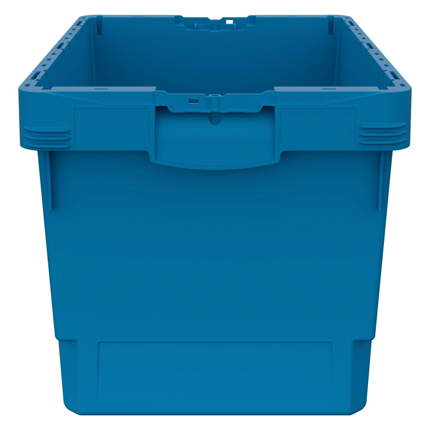 Вкладываемый контейнер INSTORE KV-6437 600x400x370 мм iPlast голубой со сплошным дном