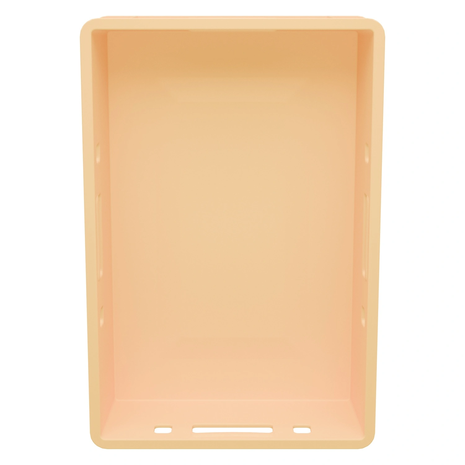 Пищевой ящик универсальный FK-6412 600х400х120 мм iPlast жёлтый со сплошными стенками и дном