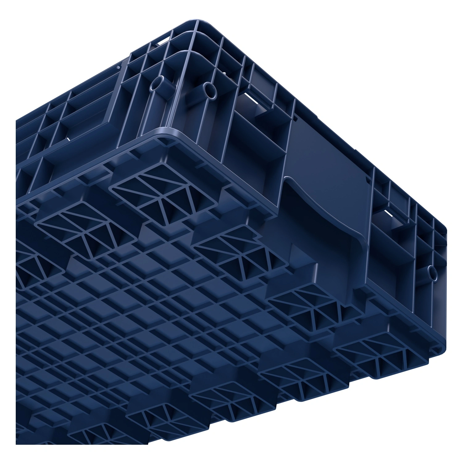 Ящик R-KLT 6415 594х396х147,5 мм iPlast синий индиго с усиленным дном Ящик R-KLT 6415 594х396х147,5 мм iPlast синий индиго с усиленным дном
