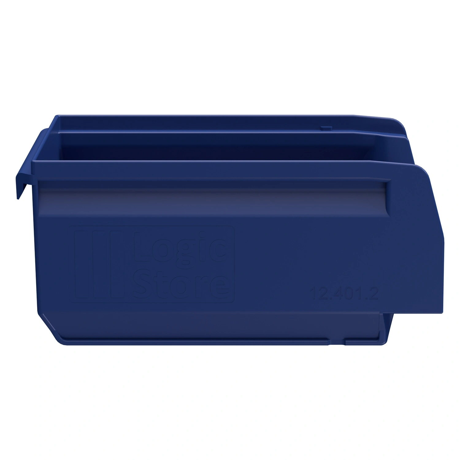 Складской лоток Logic Store 165х100х75 мм iPlast синий индиго с наклейкой 50х70 мм сбоку