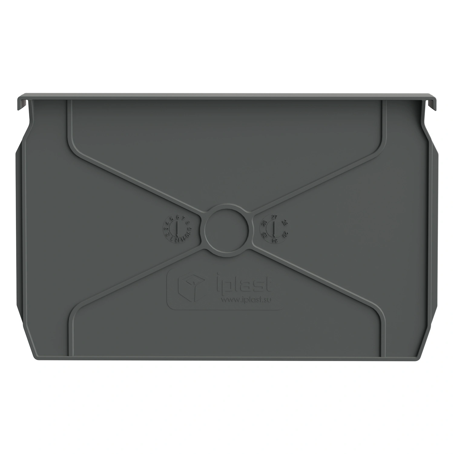 Разделительная перегородка поперечная 220х140 мм iPlast светло-серая для складских лотков LS 12.414, 12.405