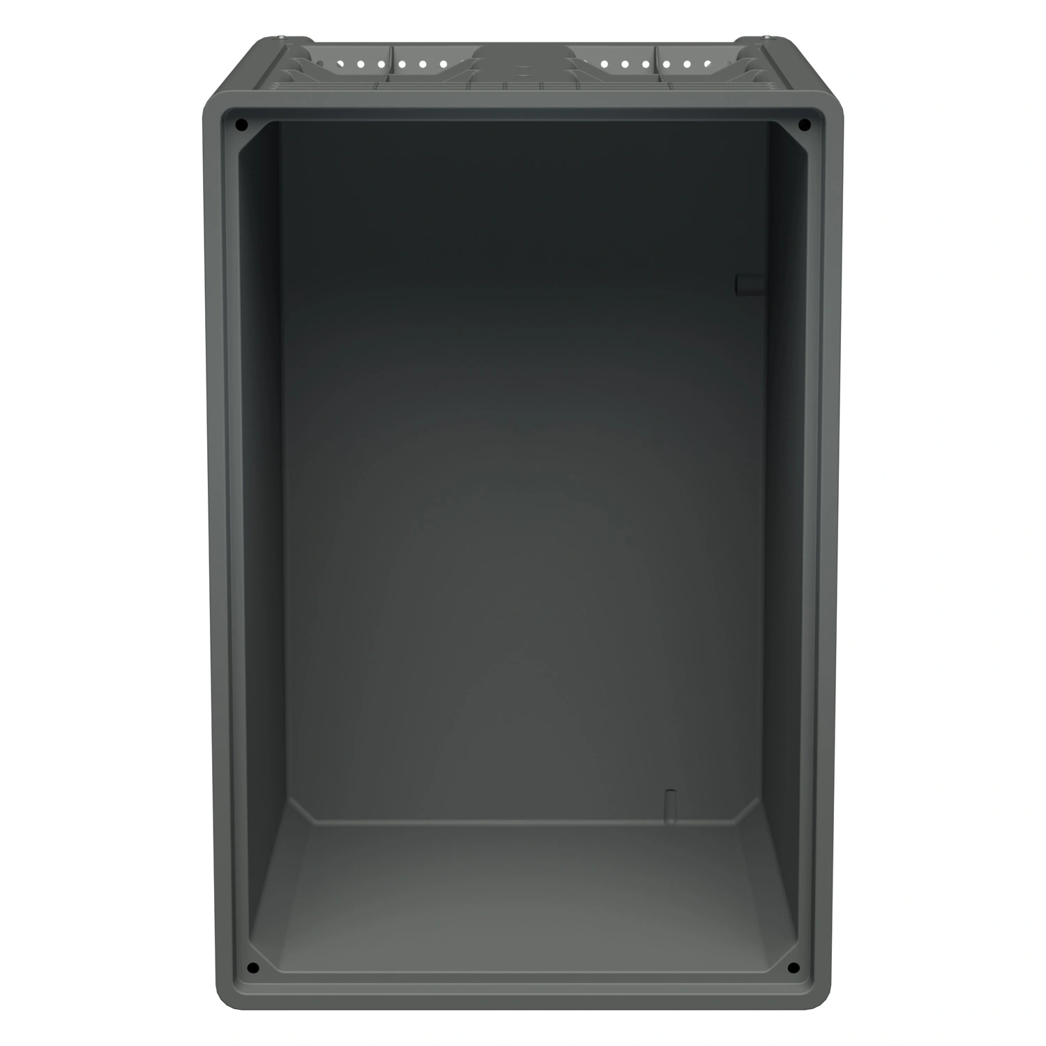 Большой контейнер 1200х800х920 мм iPlast iBOX светло-серый со сплош. стенками и дном на колёсах с пробкой 2 дюйма