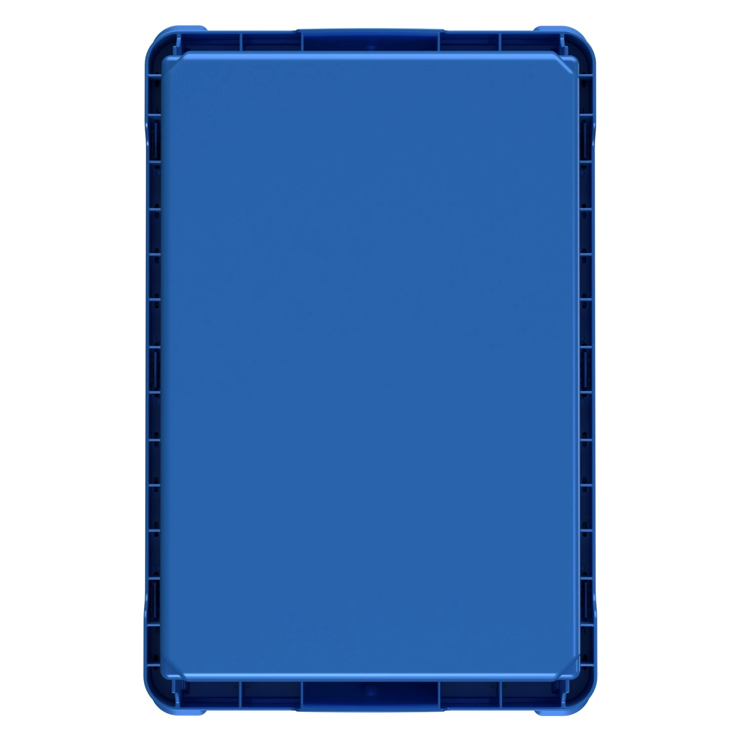 Вкладываемый контейнер INSTORE KV-6437 600х400х390 мм iPlast голубой со сплошным дном и распашной крышкой