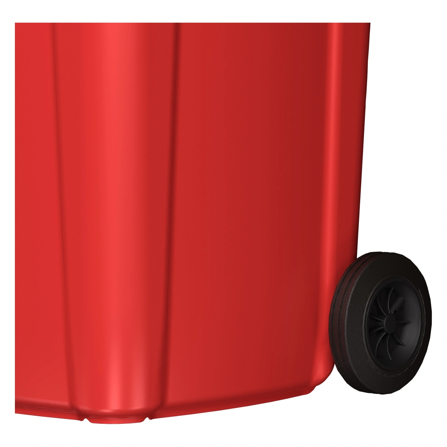 Мусорный контейнер 240 л iPlast красный 2-колёсный (д. 200 мм) с красной крышкой NEW (20.808)