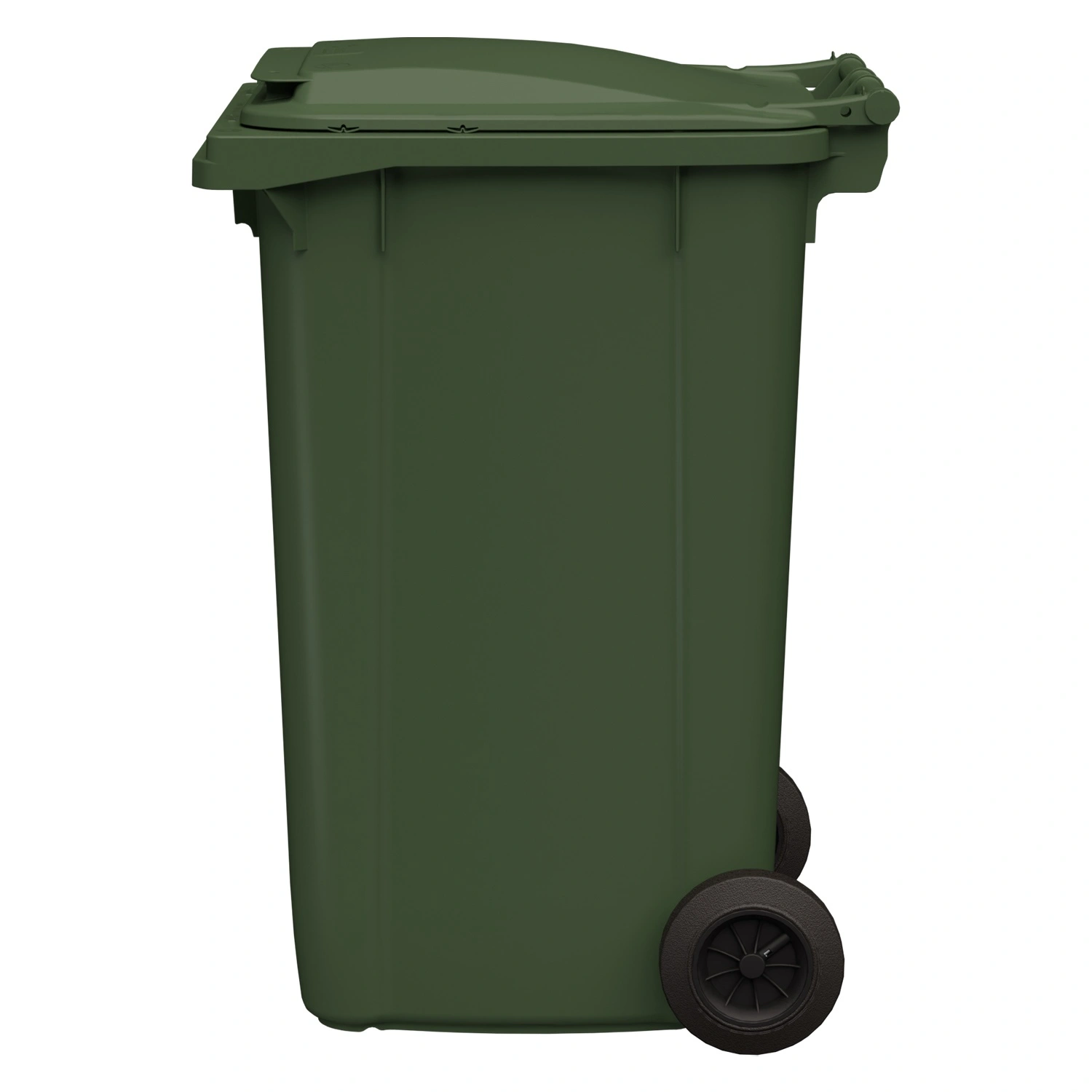 Мусорный контейнер 240 л iPlast зелёный 2-колёсный (д. 200 мм) с зелёной крышкой NEW (20.808) Мусорный контейнер 240 л iPlast зелёный 2-колёсный (д. 200 мм) с зелёной крышкой NEW (20.808)