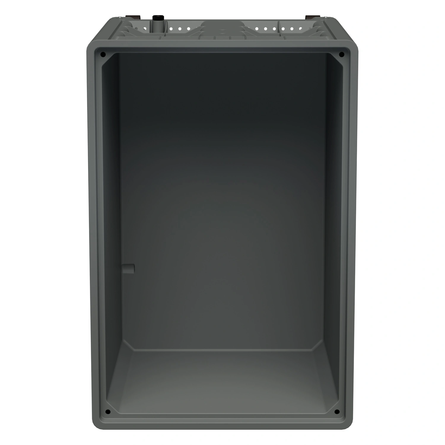 Большой контейнер 1200х800х920 мм iPlast iBOX светло-серый со сплош. стенками и дном, на колёсах с пробкой 1 дюйм