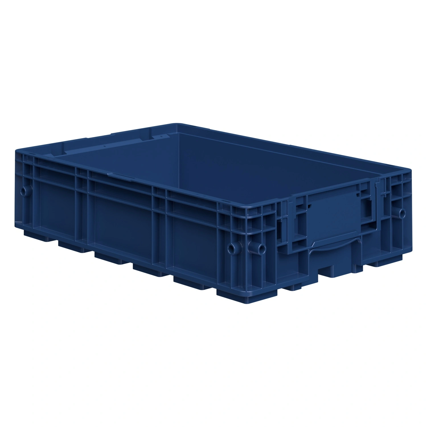 Ящик R-KLT 6415 594х396х147,5 мм iPlast синий индиго с усиленным дном Ящик R-KLT 6415 594х396х147,5 мм iPlast синий индиго с усиленным дном