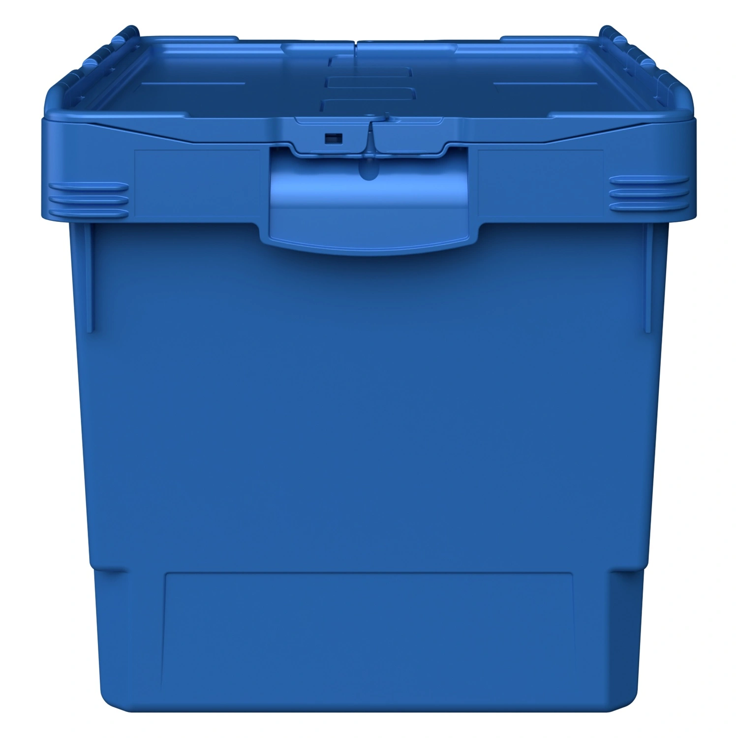 Вкладываемый контейнер INSTORE KV-6437 600х400х390 мм iPlast голубой со сплошным дном и распашной крышкой