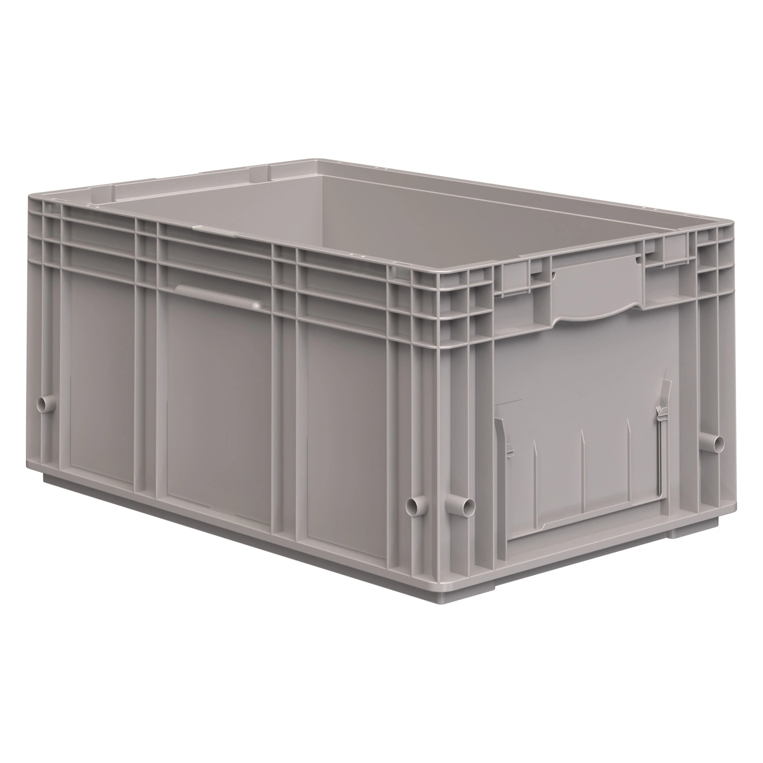 Ящик RL-KLT 6280 594х396х280 мм iPlast светло-серый с дренажными отверстиями в дне N1 (12.505F.1) Ящик RL-KLT 6280 594х396х280 мм iPlast светло-серый с дренажными отверстиями в дне N1 (12.505F.1)