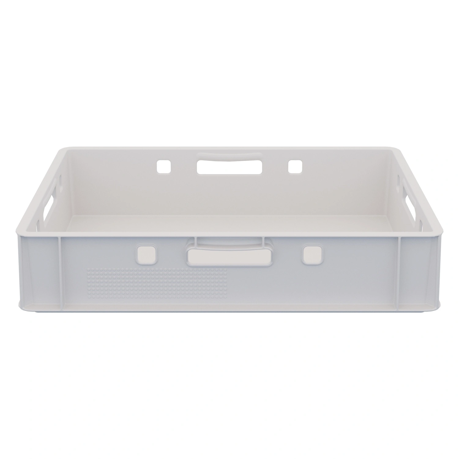 Пищевой ящик универсальный FK-6412 600х400х120 мм iPlast белый со сплошными стенками и дном