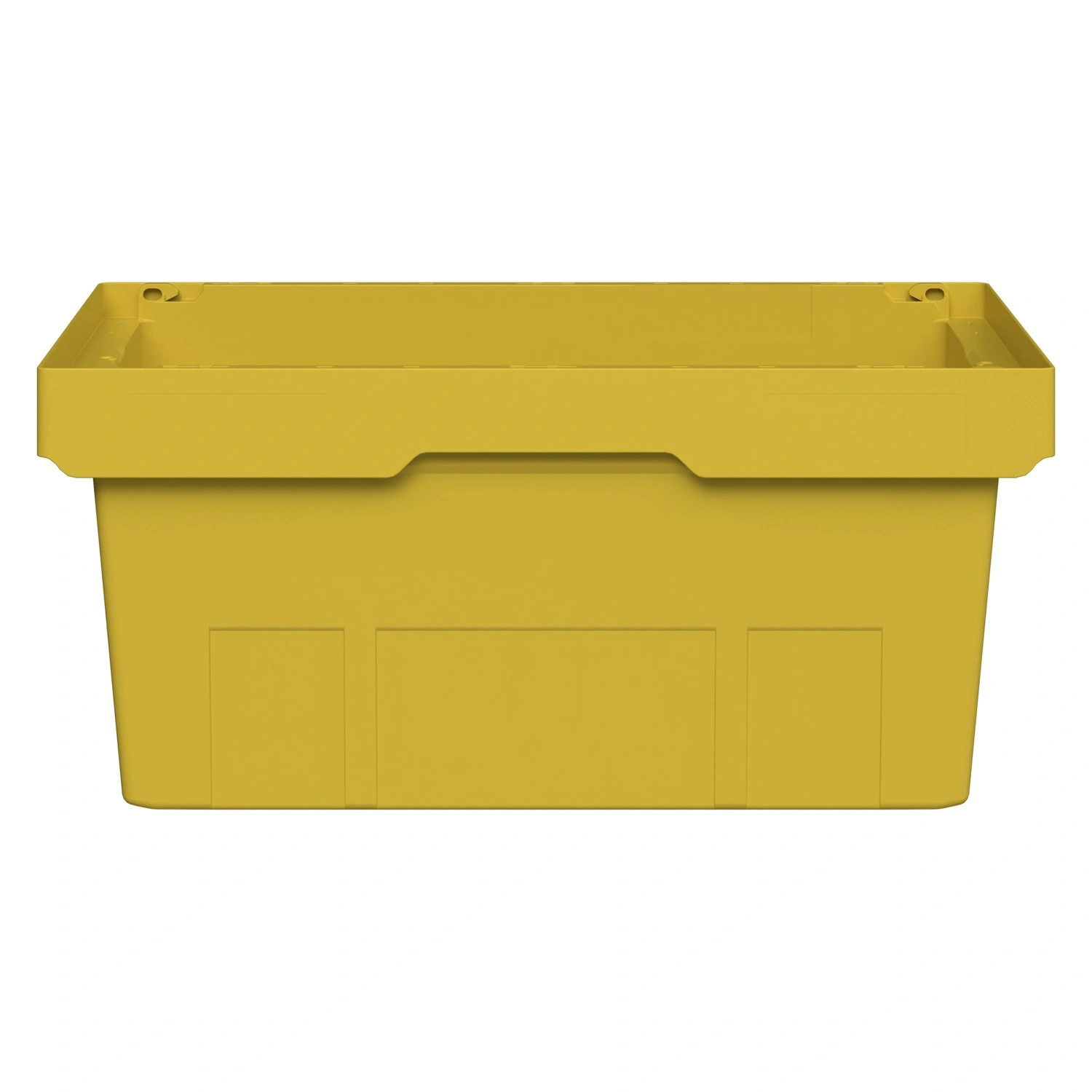 Вкладываемый контейнер INSTORE KV-6427 600x400x272 мм iPlast жёлтый со сплошным дном