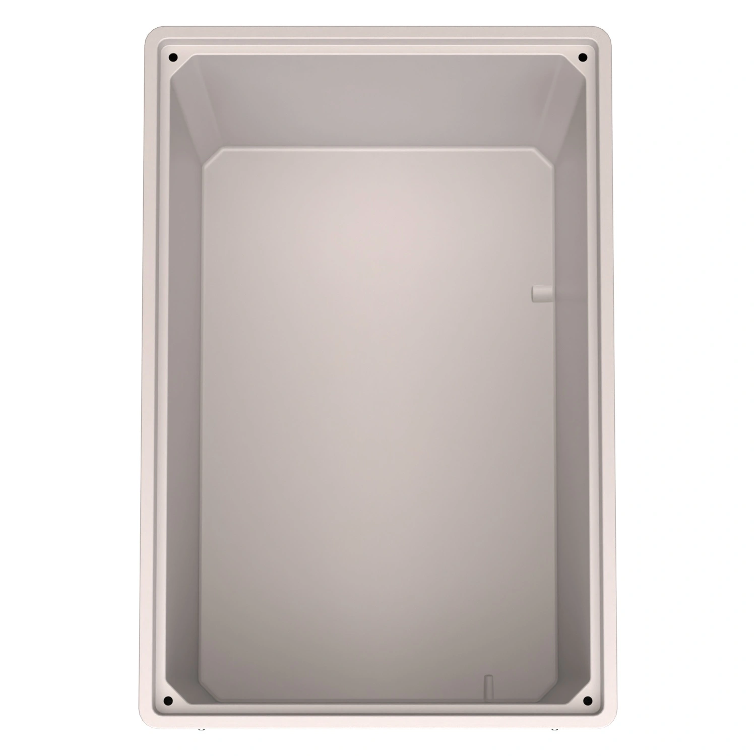 Контейнер 1200х800х920 мм iPlast iBOX светло-серый со сплош. стенками и дном, на колёсах с конич. резьбой 2 дюйма