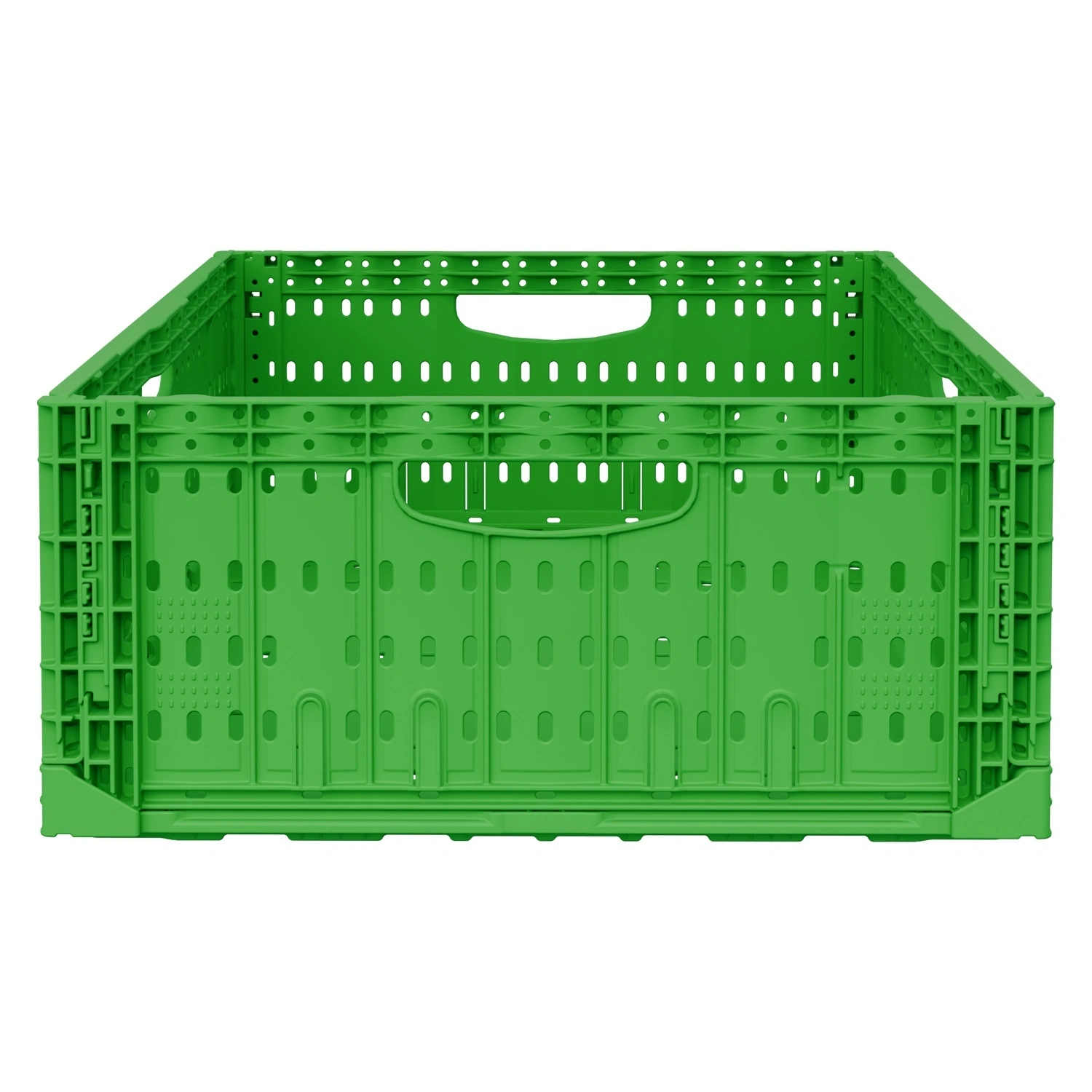 Складной ящик FC-6418 600х400х180 мм iPlast салатовый перфорированный