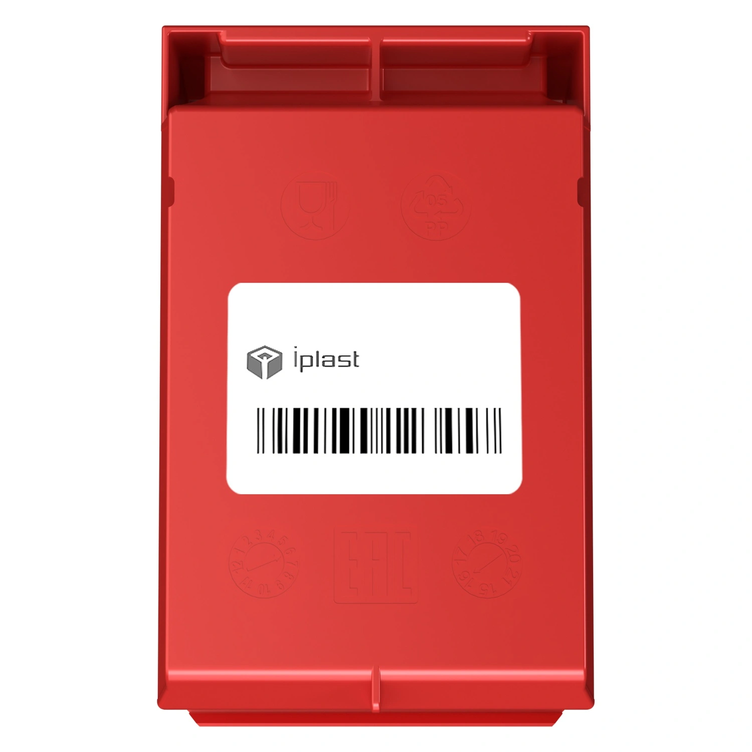 Складской лоток Logic Store 165х100х75 мм iPlast красный с наклейкой 50х70 мм сбоку Складской лоток Logic Store 165х100х75 мм iPlast красный с наклейкой 50х70 мм сбоку