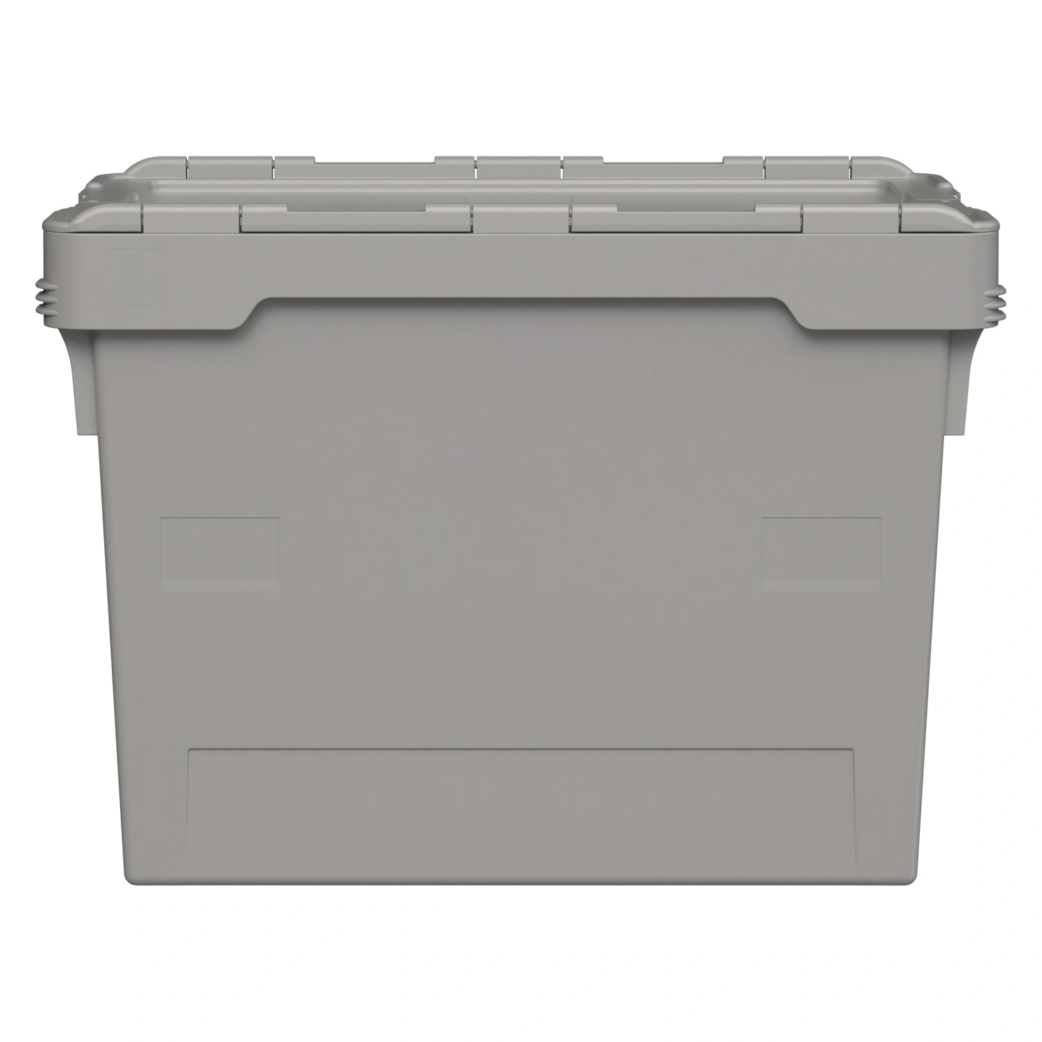 Вкладываемый контейнер INSTORE KV-6442.1 600х398х420 мм iPlast серый со сплошным дном и распашной крышкой