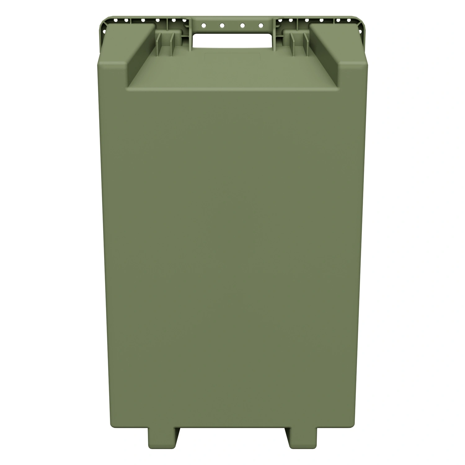 Поворотно-вкладываемый контейнер INSTORE KD-6430.2 600х400х300 мм iPlast зелёный ЭКО со сплошными стенками, дном и зацепами для пакетов