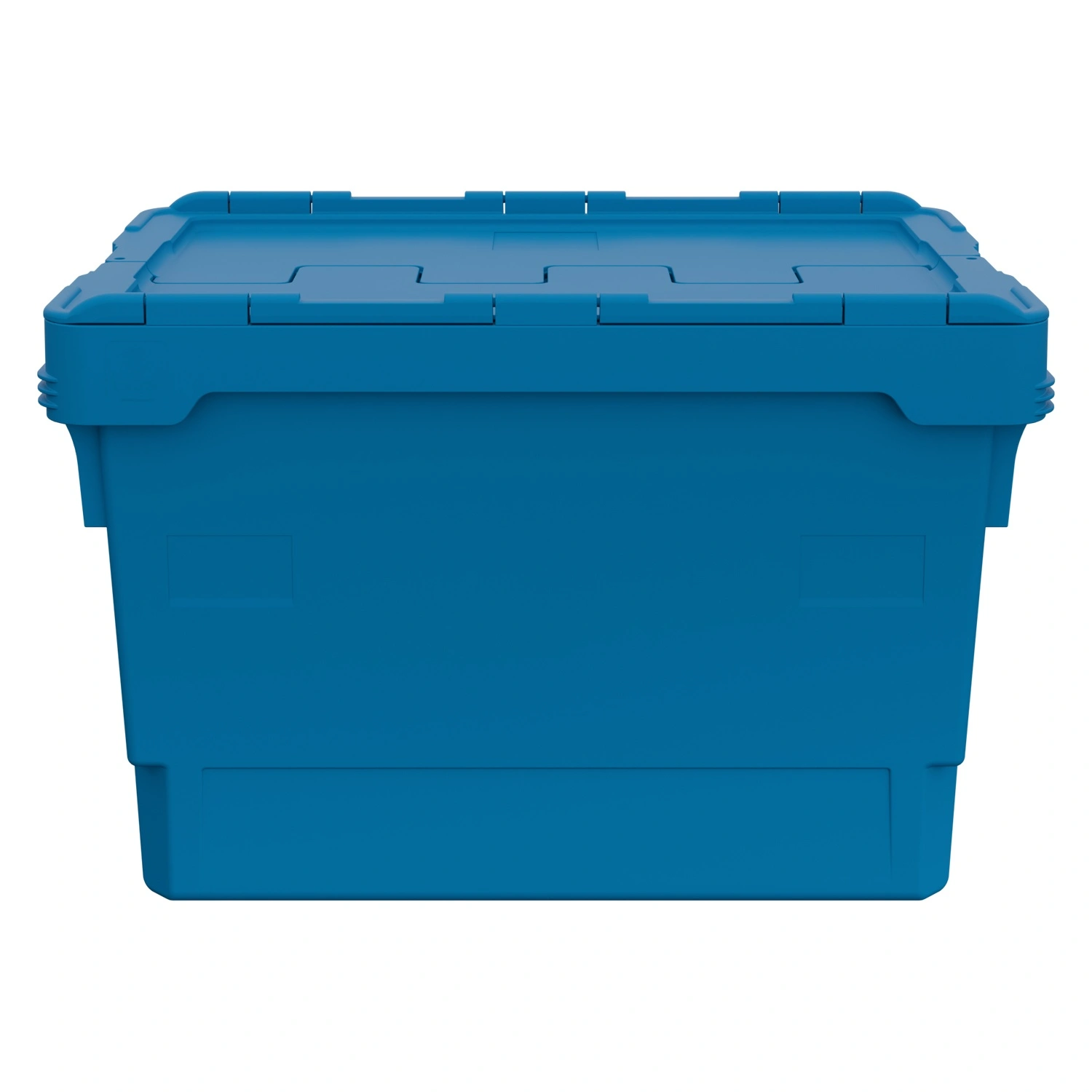 Вкладываемый контейнер INSTORE KV-6437 600х400х390 мм iPlast голубой со сплошным дном и распашной крышкой