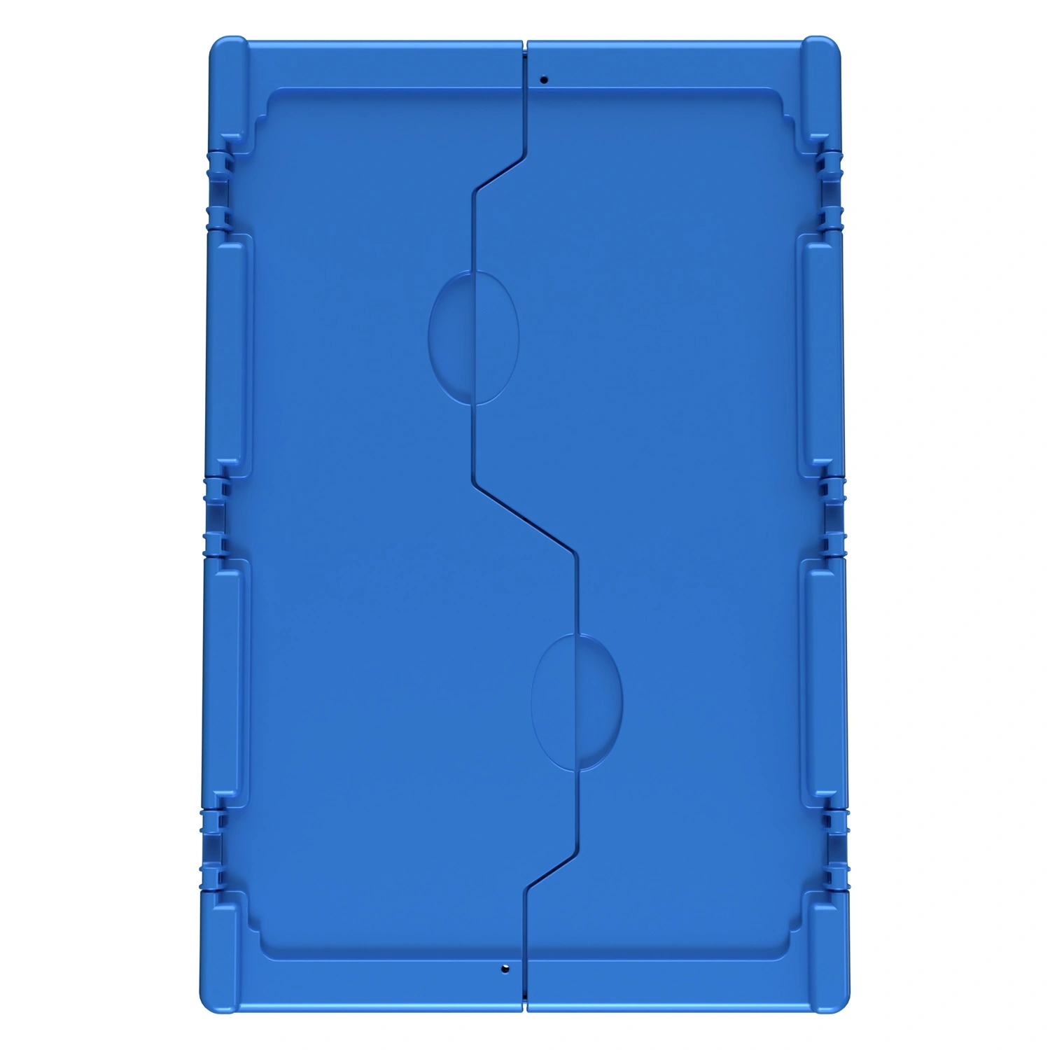 Вкладываемый контейнер INSTORE KV-6417 600х400х196 мм iPlast голубой со сплошным дном и распашной крышкой
