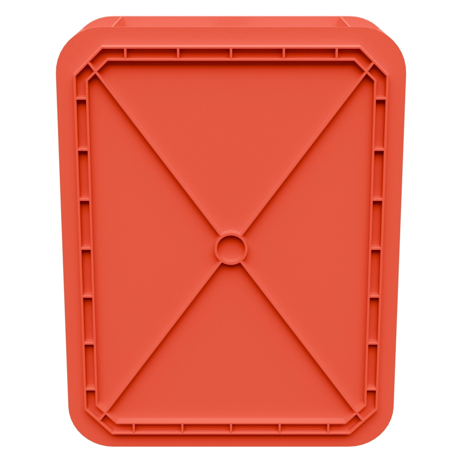 Пищевой ящик универсальный 435х335х110 мм iPlast красный ЭКО с перфорированными стенками и сплошным дном