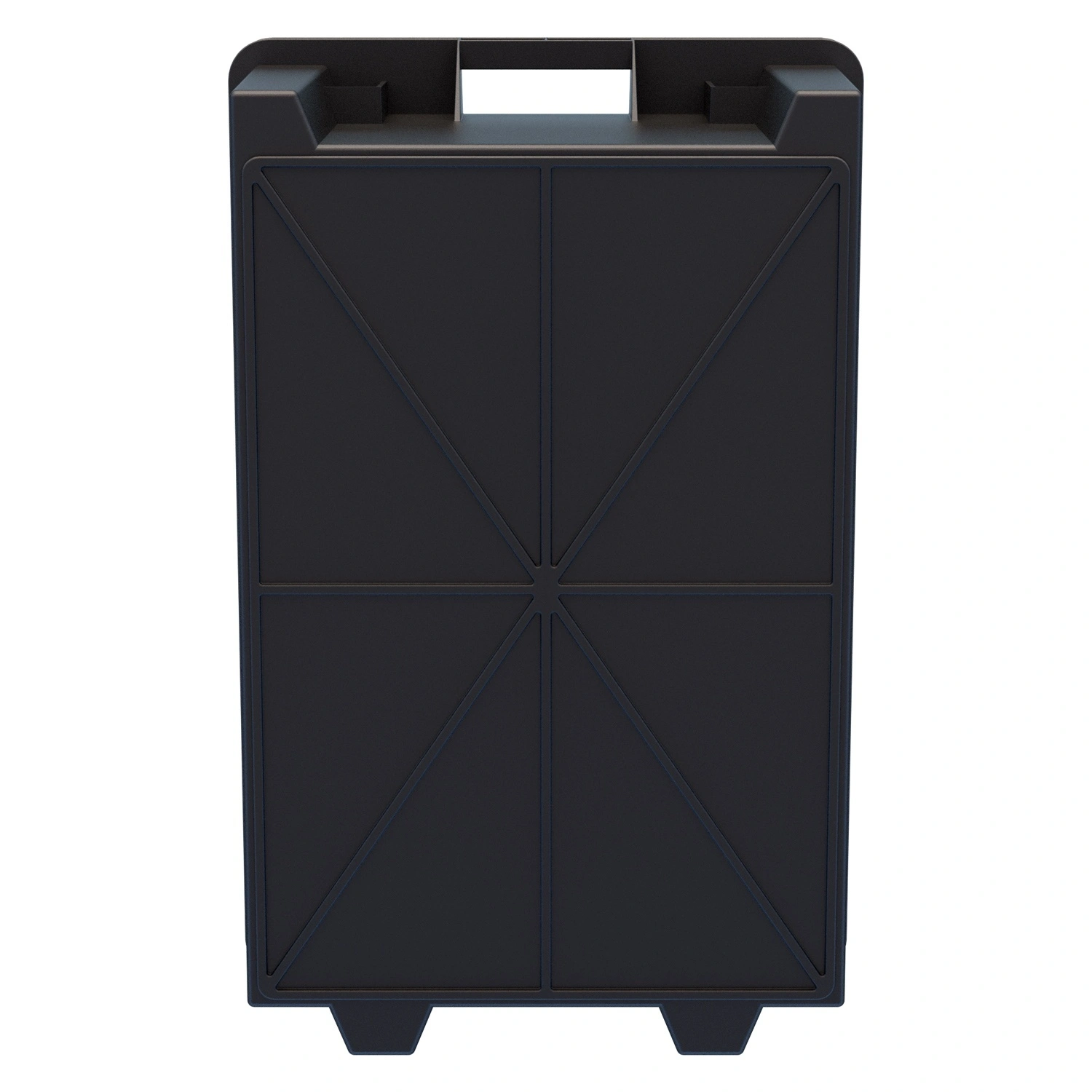 Пищевой ящик универсальный 600х400х200мм iPlast чёрный ЭКО с перфорированными стенками и сплошным дном