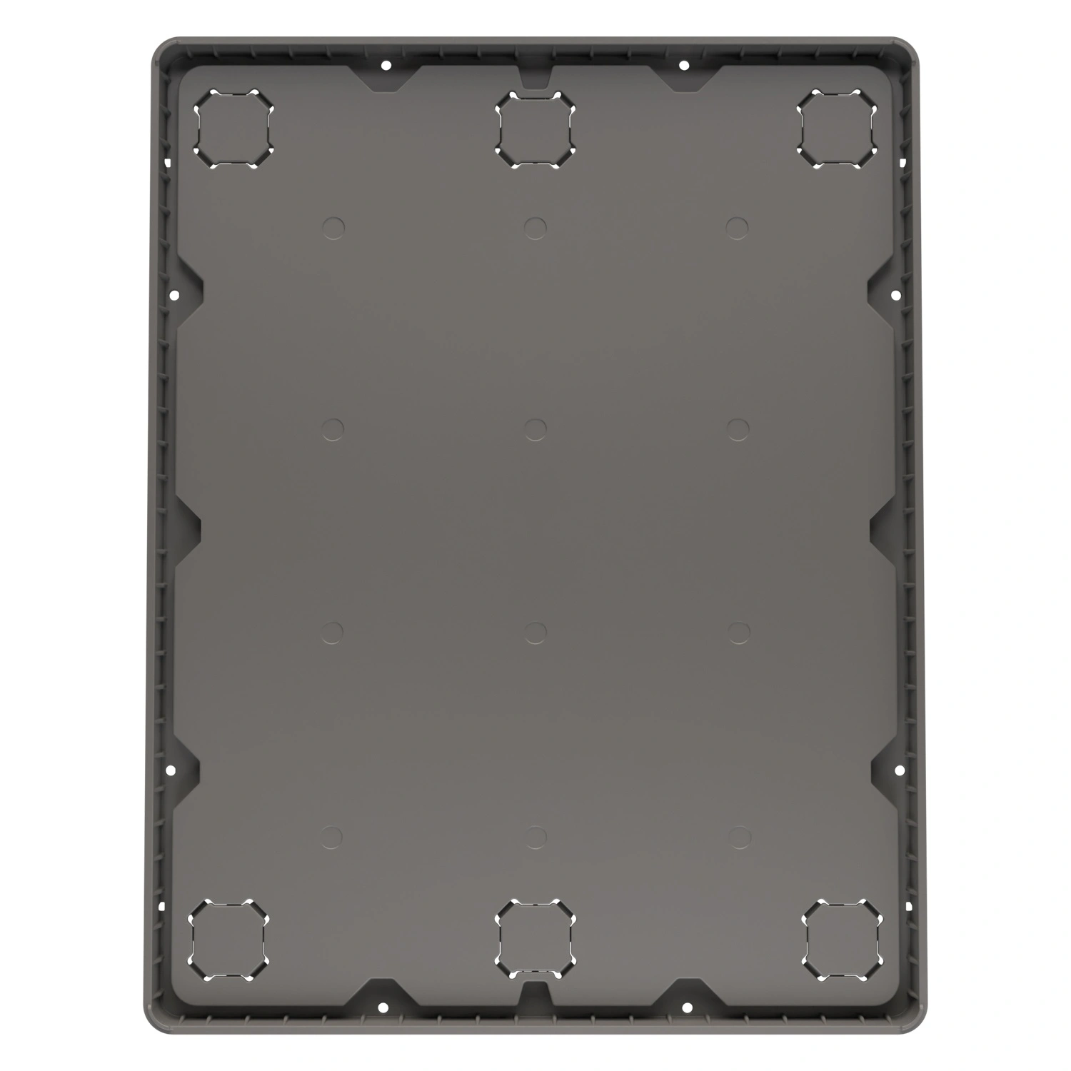 Пластиковый паллет 1470x1140x180 мм iPlast серый сплошной на 3 полозьях Пластиковый паллет 1470x1140x180 мм iPlast серый сплошной на 3 полозьях