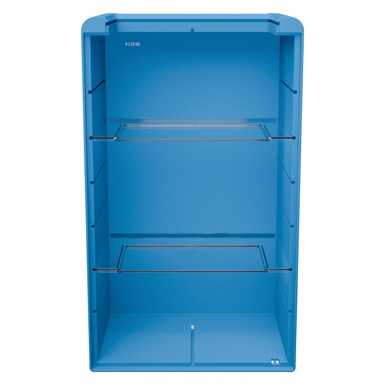 Полочный контейнер SK-4214 400х235х140 мм iPlast голубой с 2 поперечными перегородками