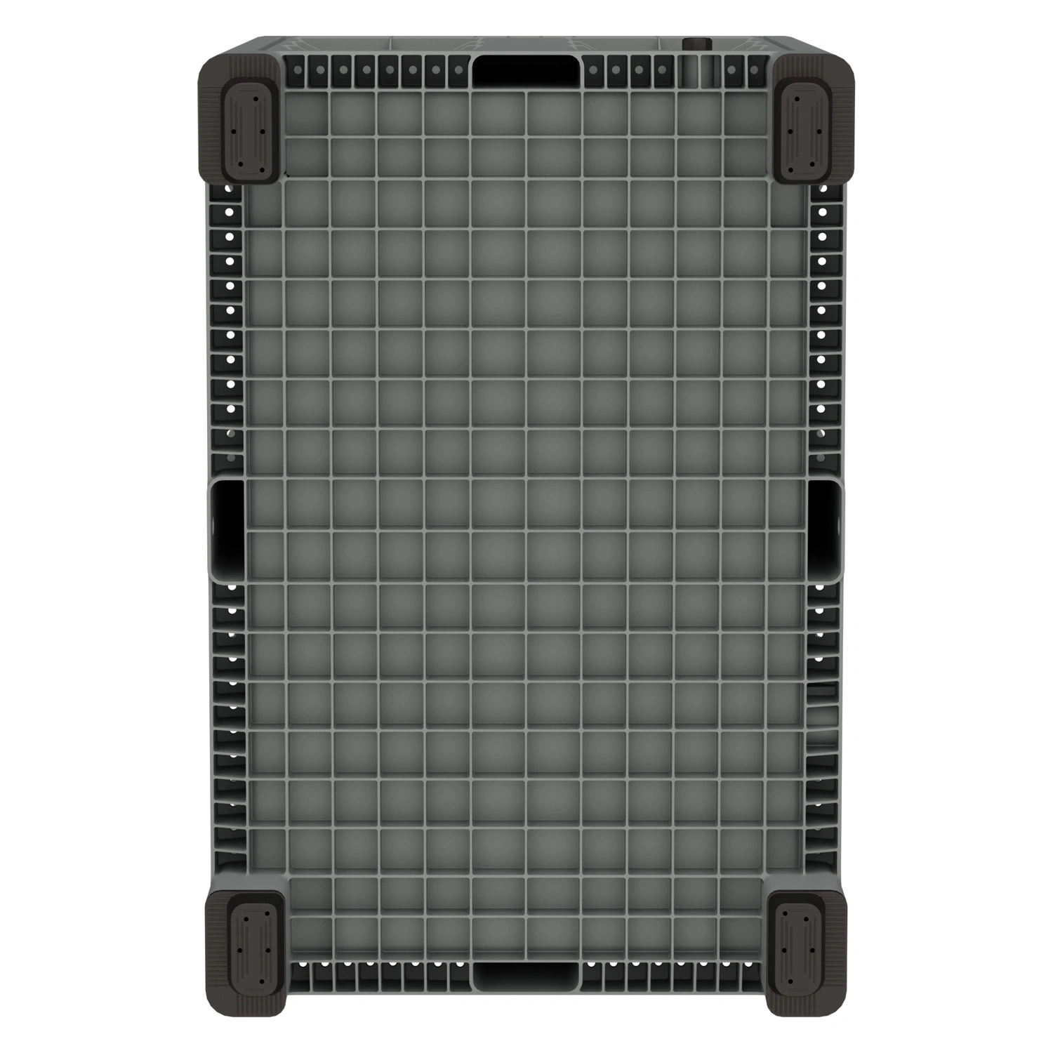 Большой контейнер 1200х800х800 мм iPlast iBOX светло-серый со сплош. стенками и дном на ножках с пробкой 1 дюйм