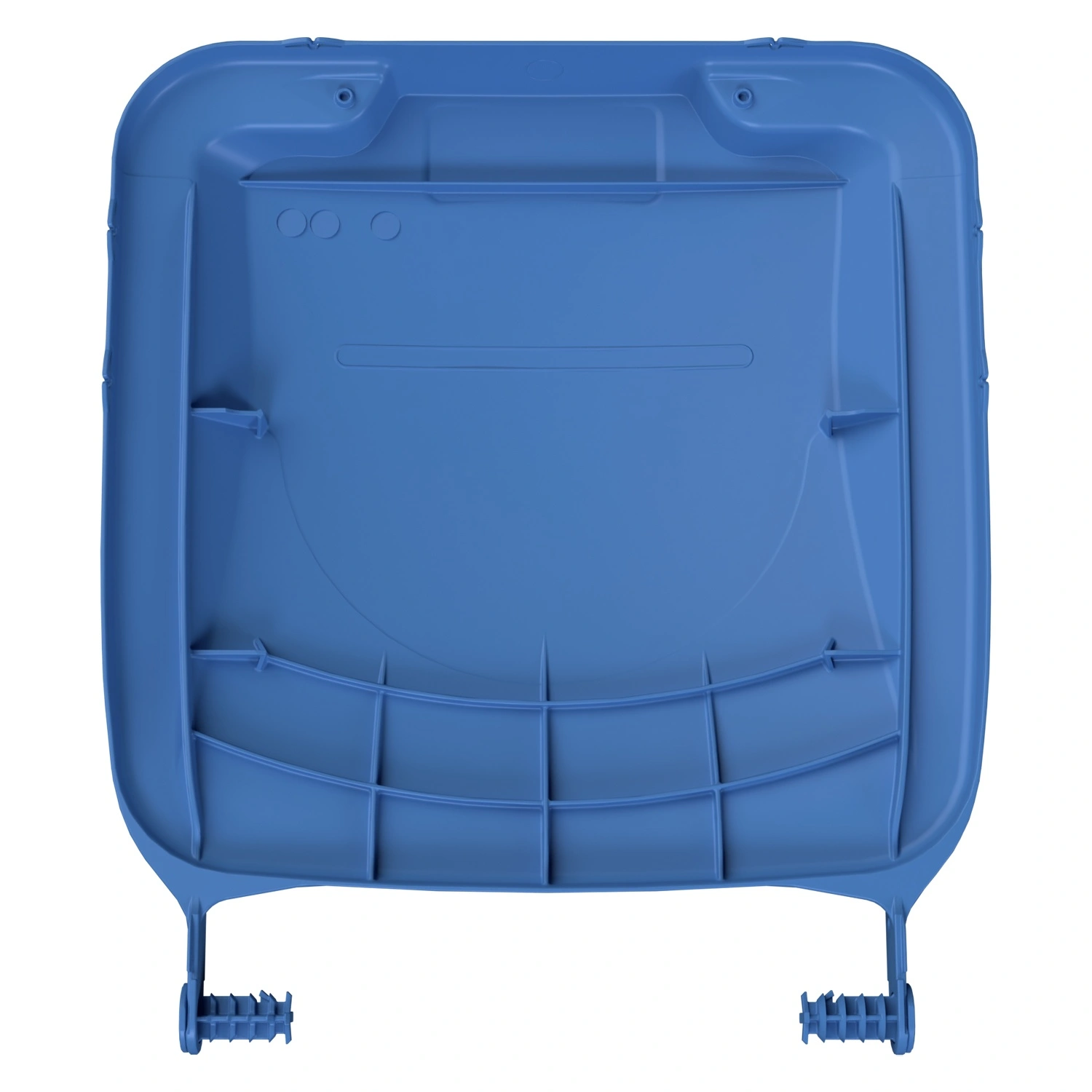 Крышка для мусорного контейнера 120 л (Light) iPlast тёмно-голубая c осями для крепления Крышка для мусорного контейнера 120 л (Light) iPlast тёмно-голубая c осями для крепления