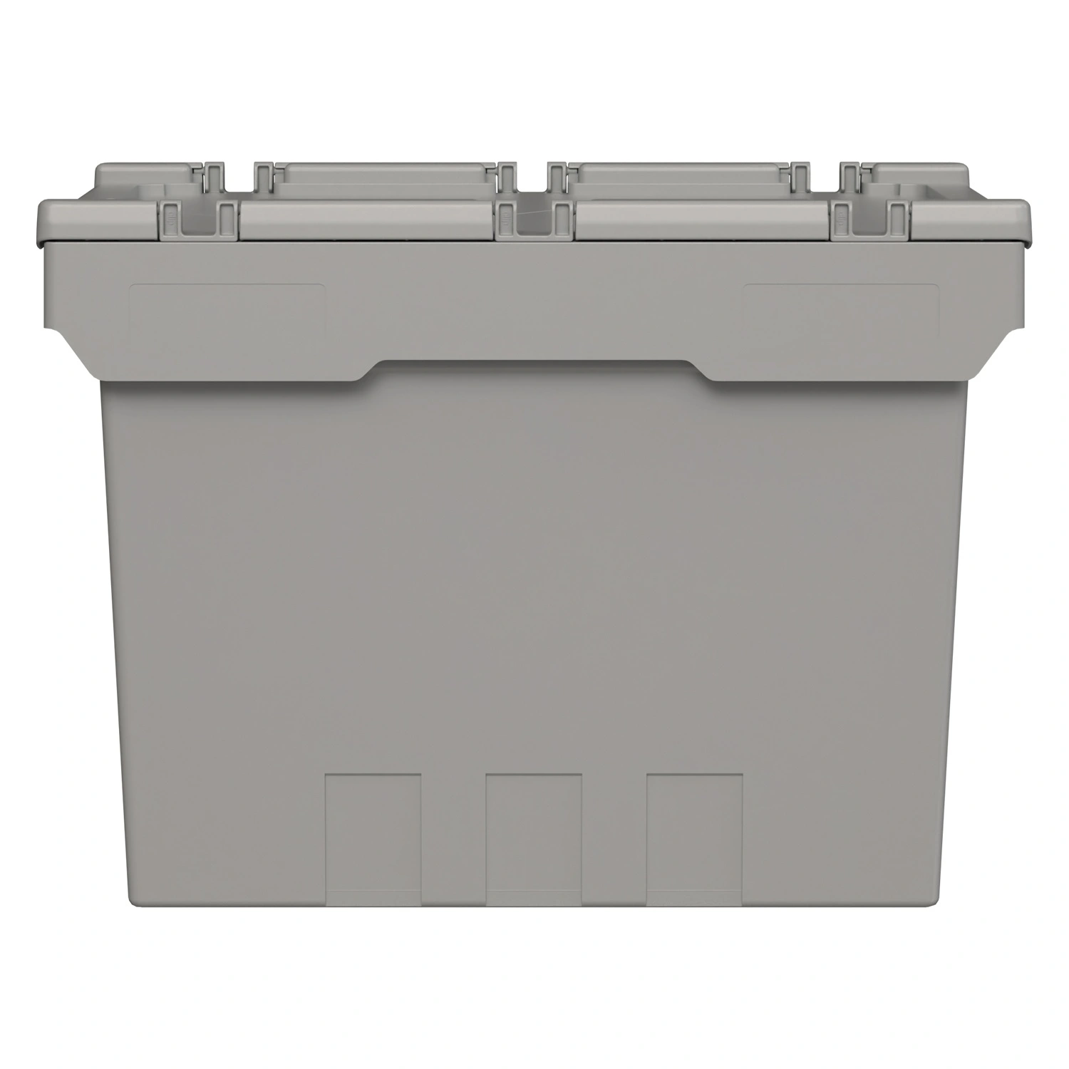 Вкладываемый контейнер INSTORE KV-6442 600х400х420 мм iPlast серый со сплошным дном и распашной крышкой
