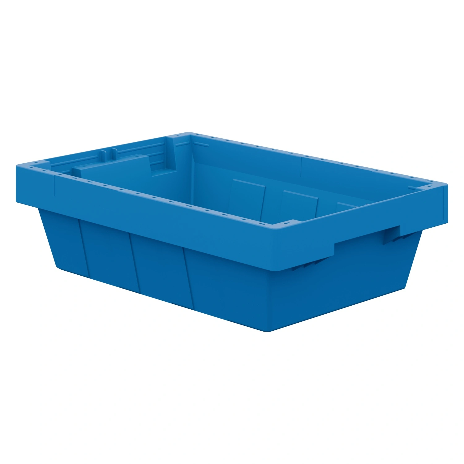 Вкладываемый контейнер INSTORE KV-5314 490x330x140 мм iPlast голубой со сплошным дном