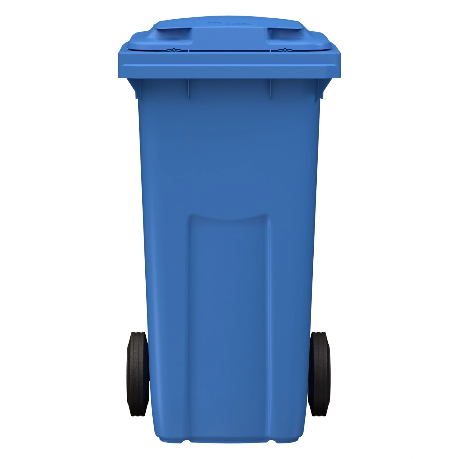 Мусорный контейнер 120 л iPlast тёмно-голубой 2-колёсный (д. 200 мм) с тёмно-голубой крышкой Мусорный контейнер 120 л iPlast тёмно-голубой 2-колёсный (д. 200 мм) с тёмно-голубой крышкой