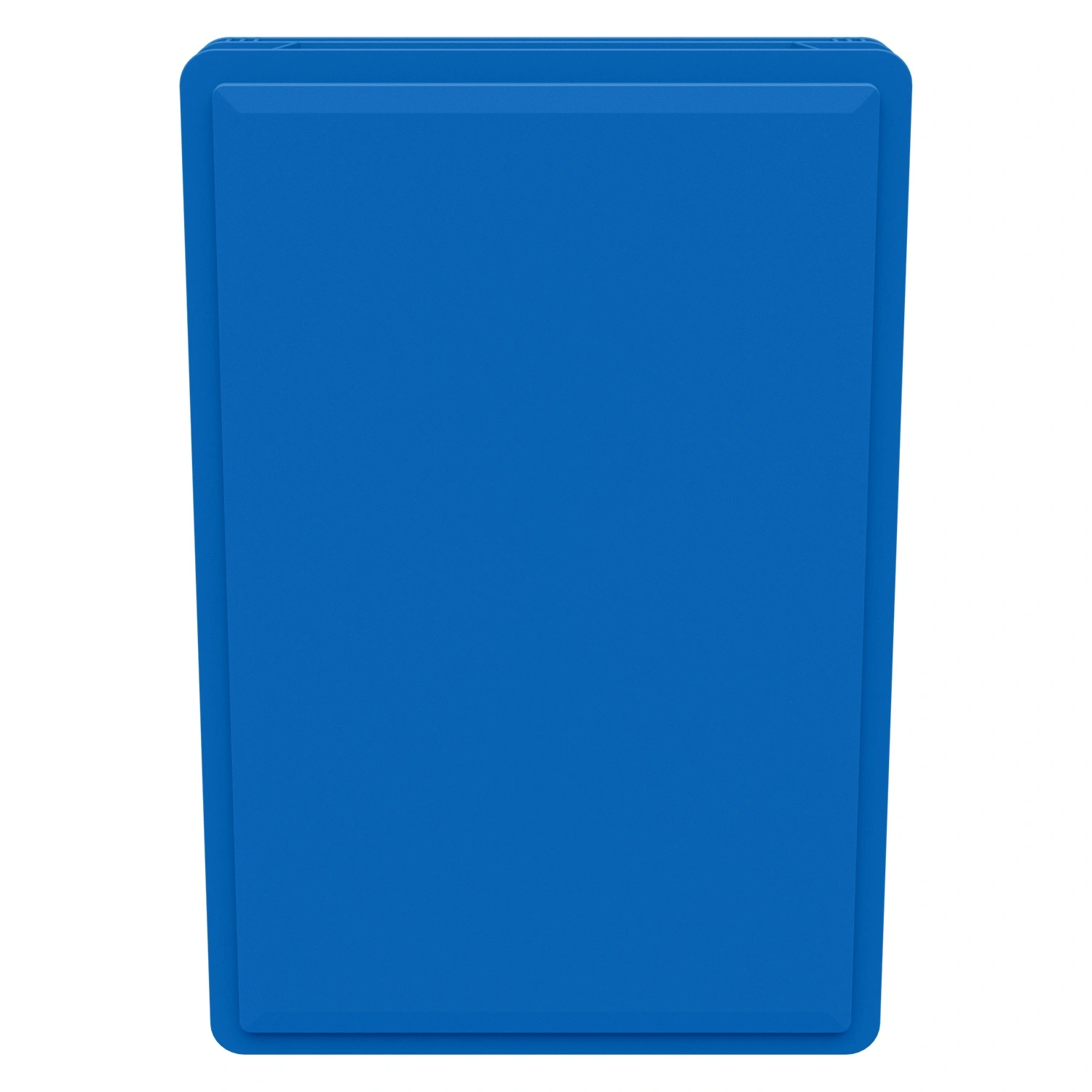 Пищевой ящик универсальный 600х400х75 мм iPlast синий ЭКО с перфорированными стенками и сплошным дном