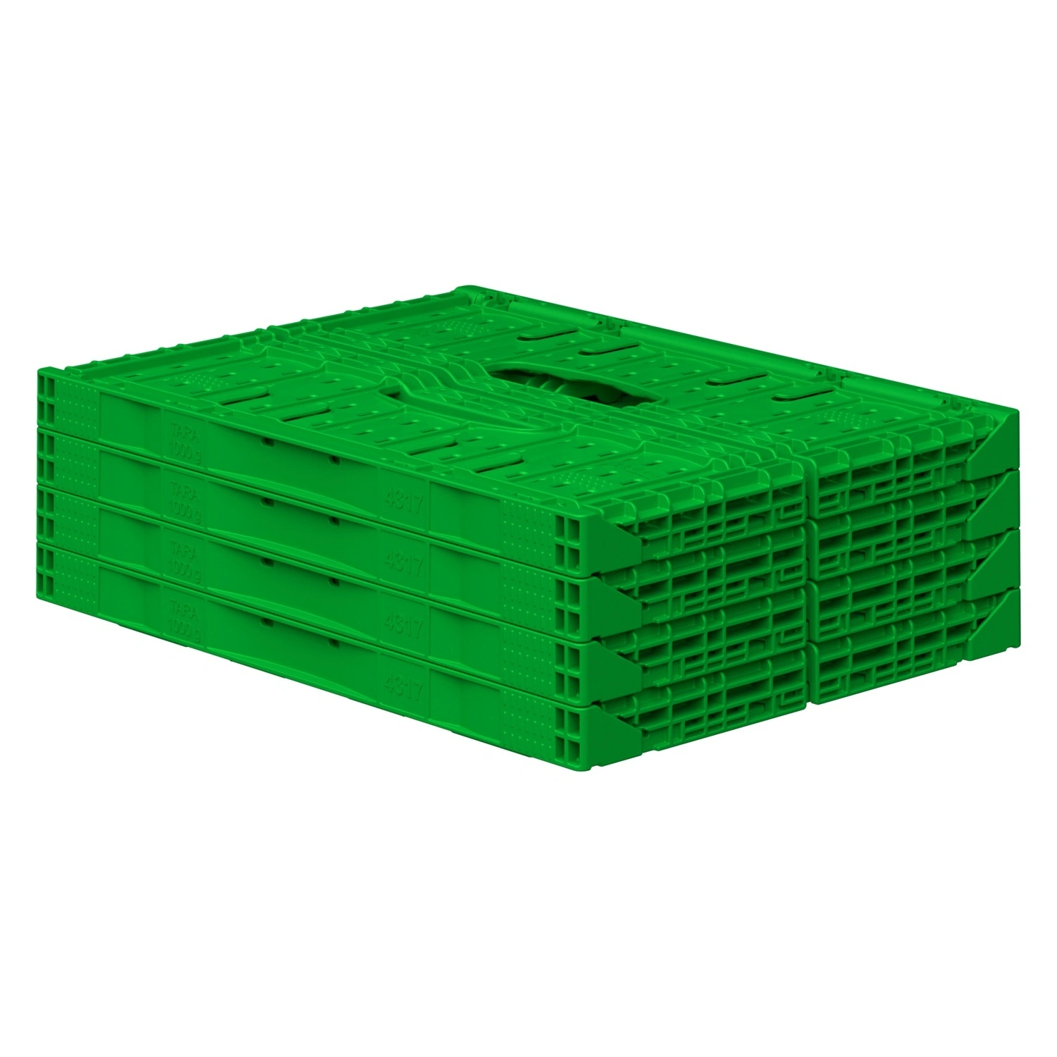 Складной ящик FC-4317 400х300х170 мм iPlast салатовый перфорированный