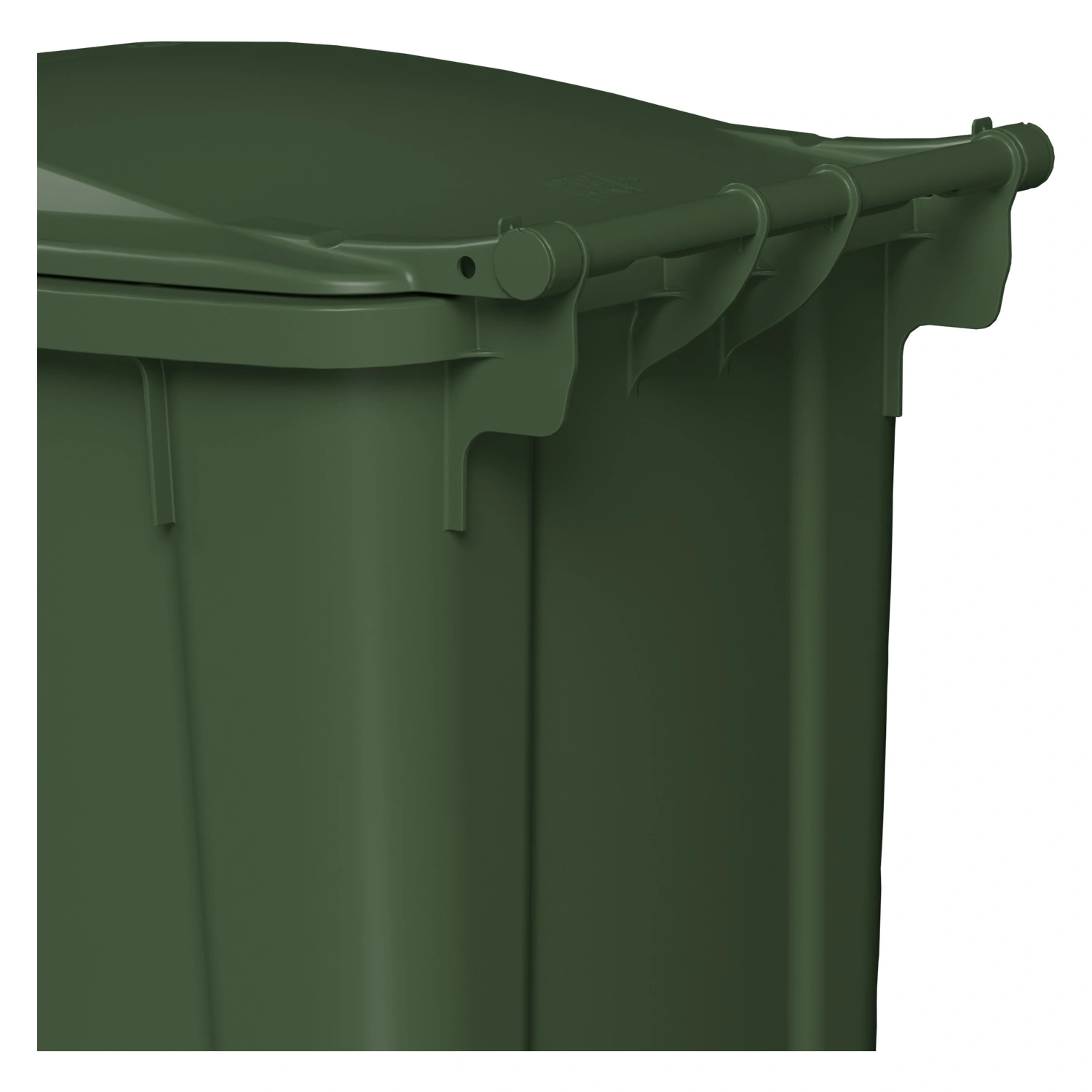 Мусорный контейнер 240 л iPlast зелёный 2-колёсный (д. 200 мм) с зелёной крышкой NEW (20.808) Мусорный контейнер 240 л iPlast зелёный 2-колёсный (д. 200 мм) с зелёной крышкой NEW (20.808)