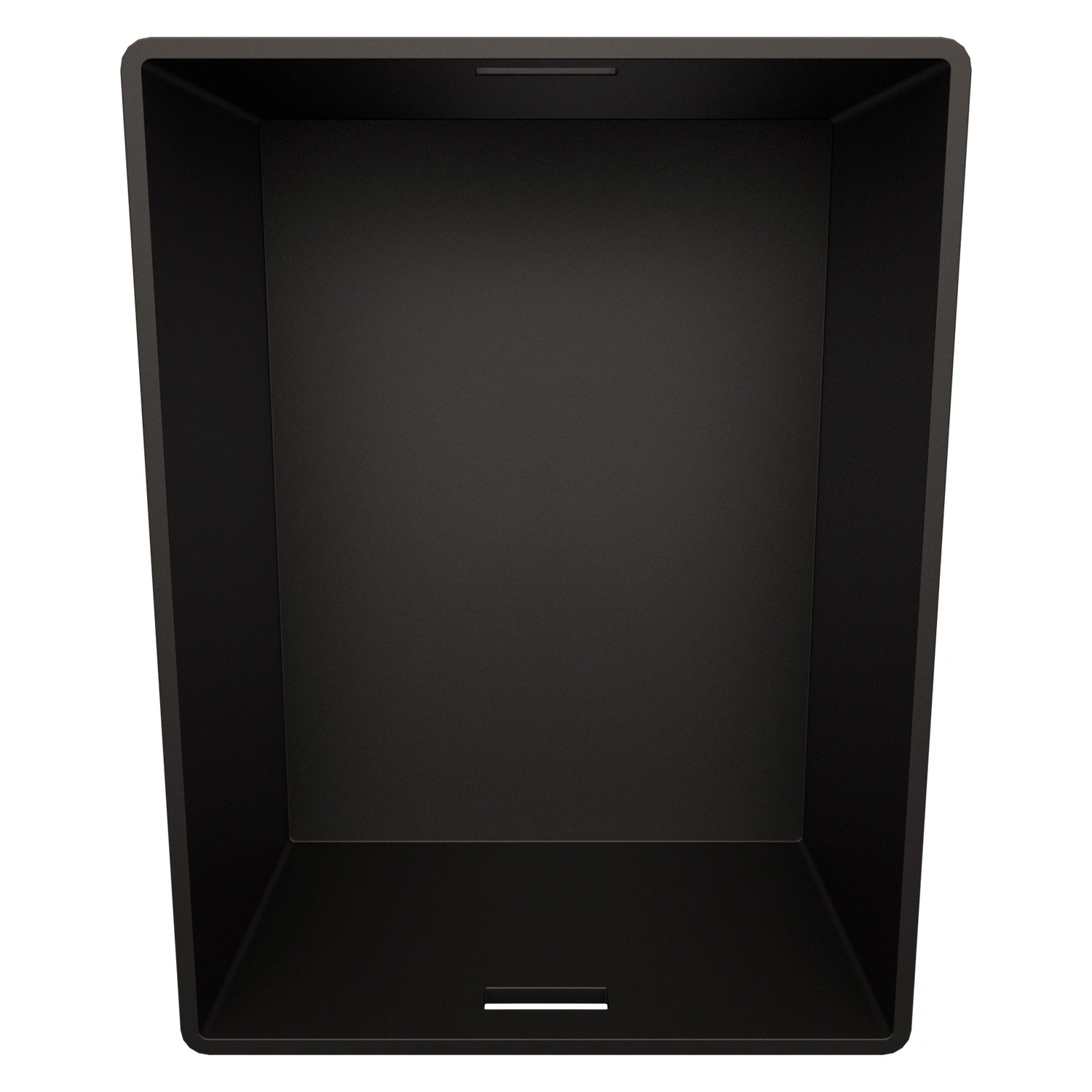 Евроконтейнер ЕС-8632.3 800х600х320 мм iPlast чёрный ЭКО с усиленным дном, открытыми ручками