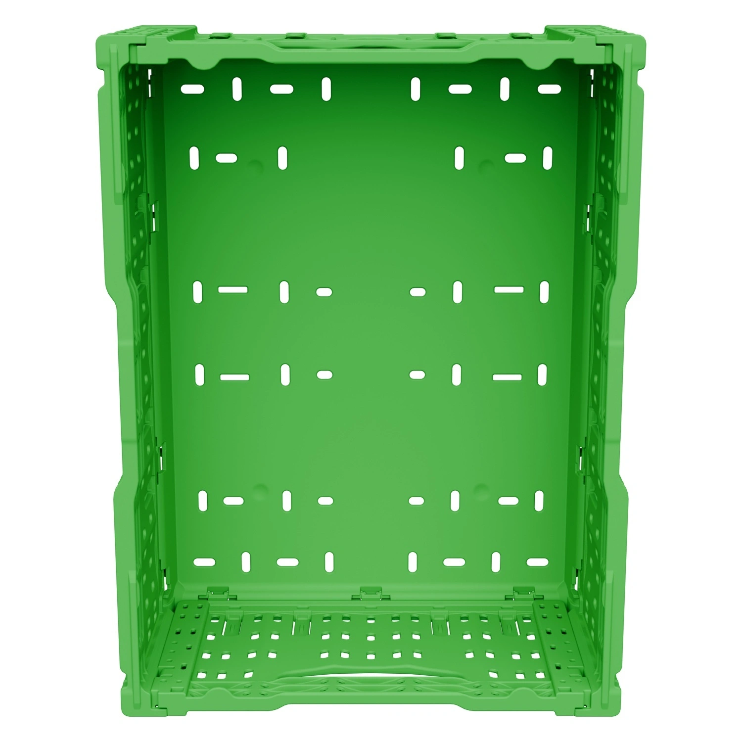 Складной ящик FC-4317 400х300х170 мм iPlast салатовый перфорированный