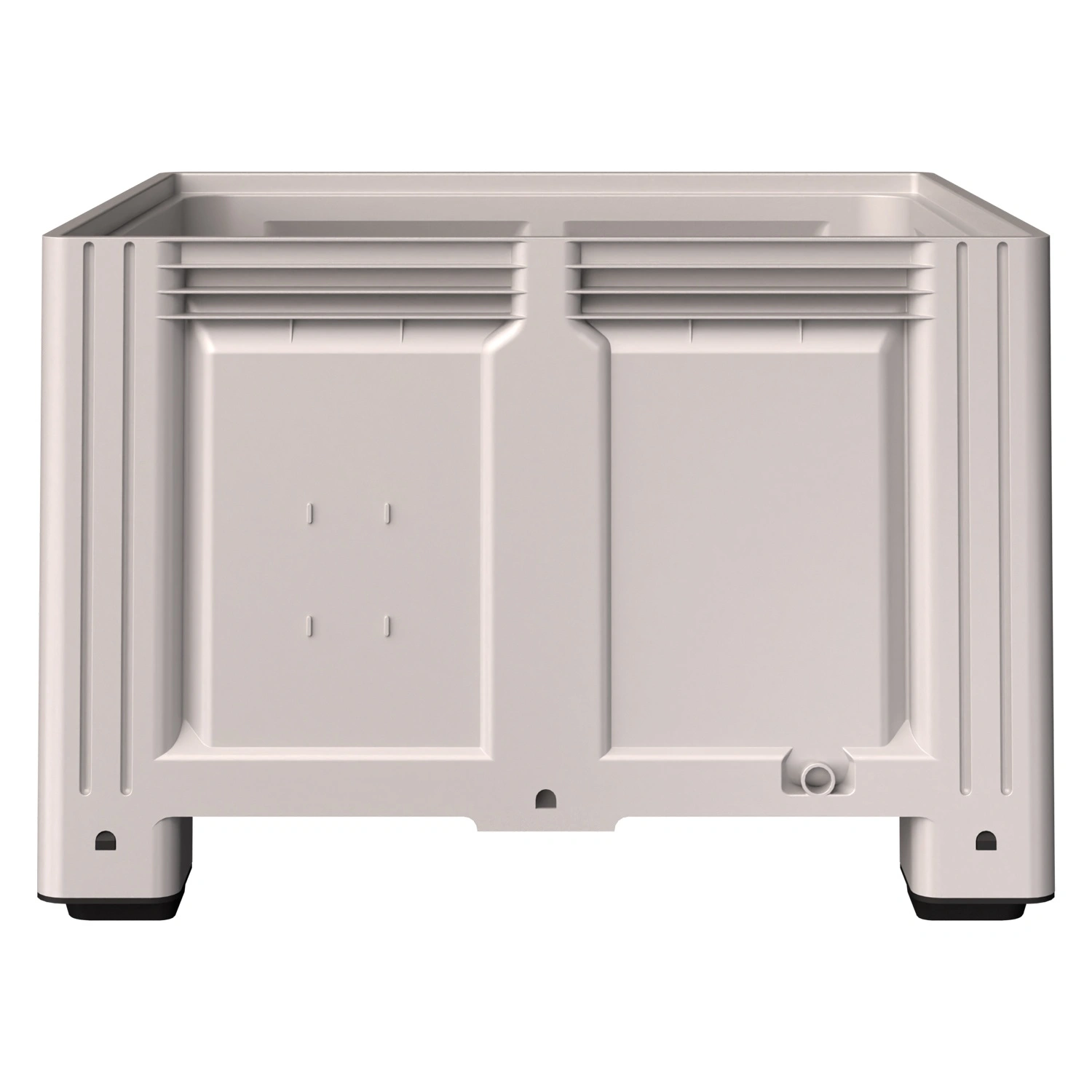 Большой контейнер 1130x1130x760 мм iPlast iBOX светло-серый со сплошными стенками и дном, на ножках Большой контейнер 1130x1130x760 мм iPlast iBOX светло-серый со сплошными стенками и дном, на ножках