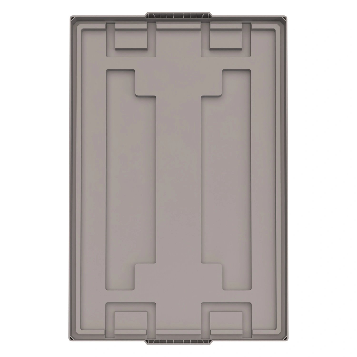 Крышка разборного контейнера Polybox 1200x800x50 мм iPlast серая